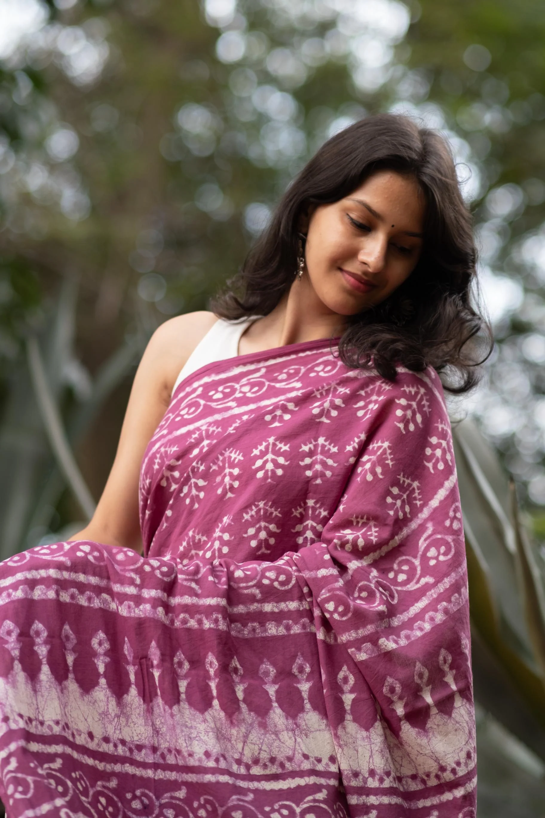 Azo free dyed Dabu cotton sarees - Rangeeli - Image 8