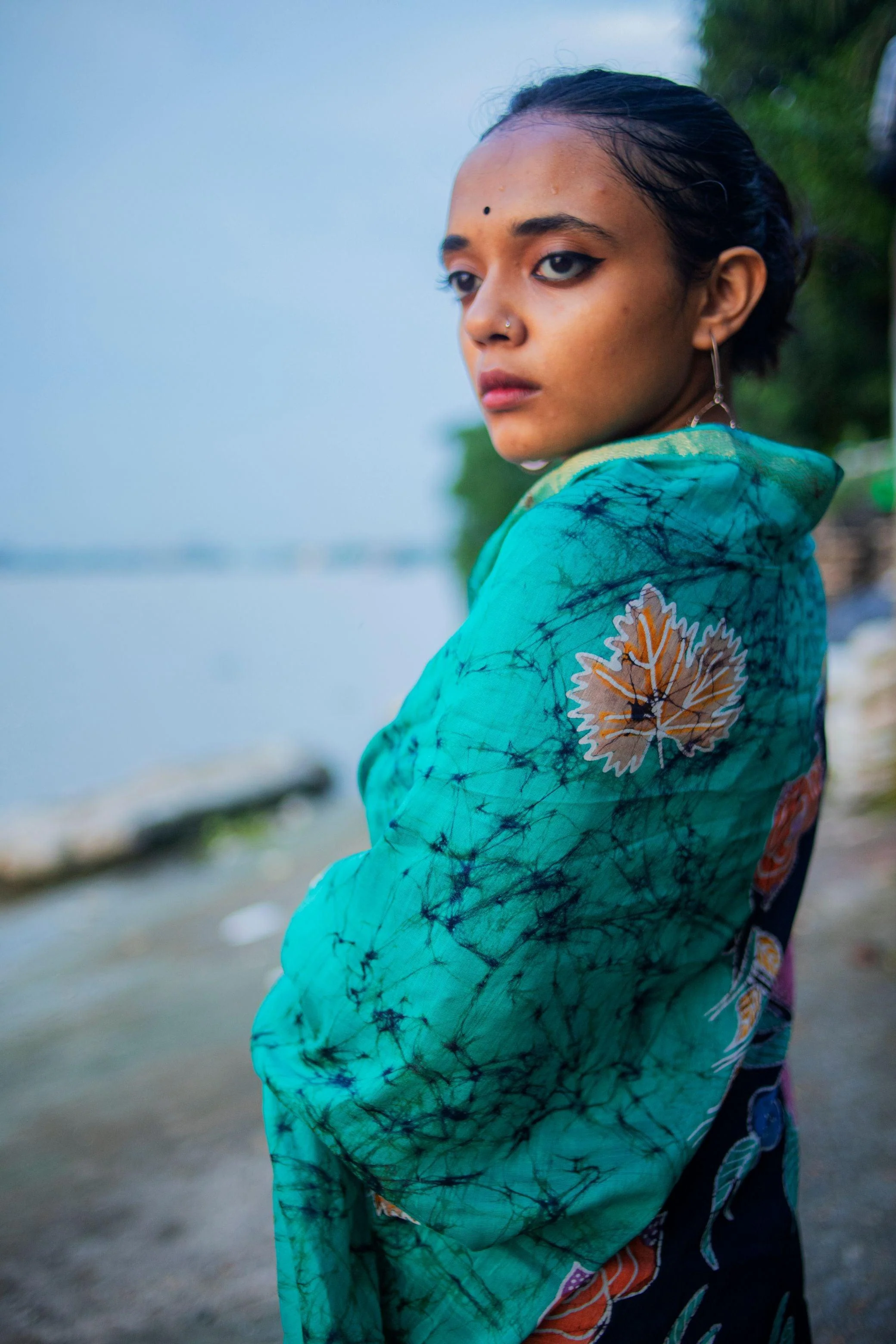 Batik Chanderi saree - Narmada- Padma - Image 4