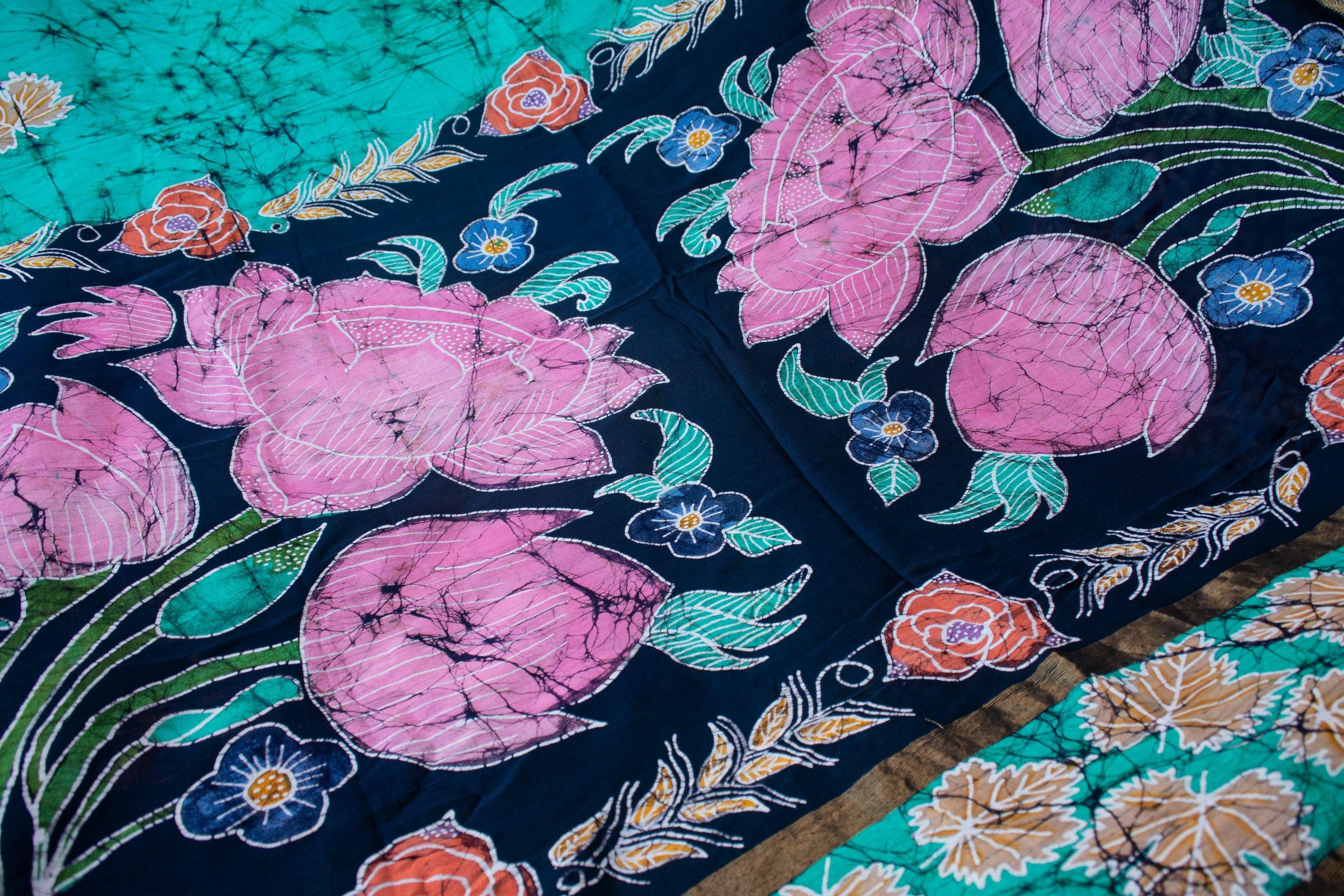 Batik Chanderi saree - Narmada- Padma - Image 5
