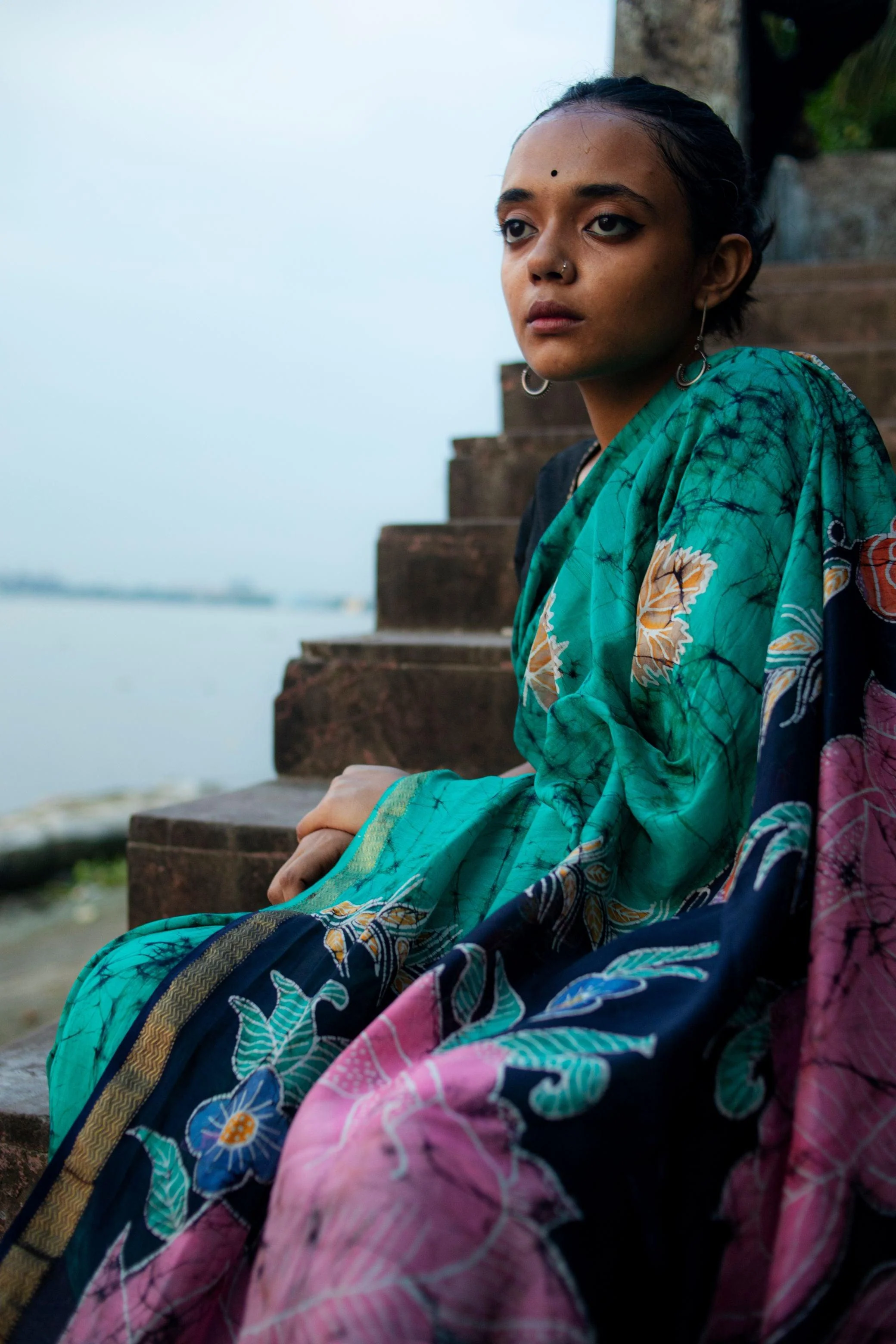 Batik Chanderi saree - Narmada- Padma - Image 7
