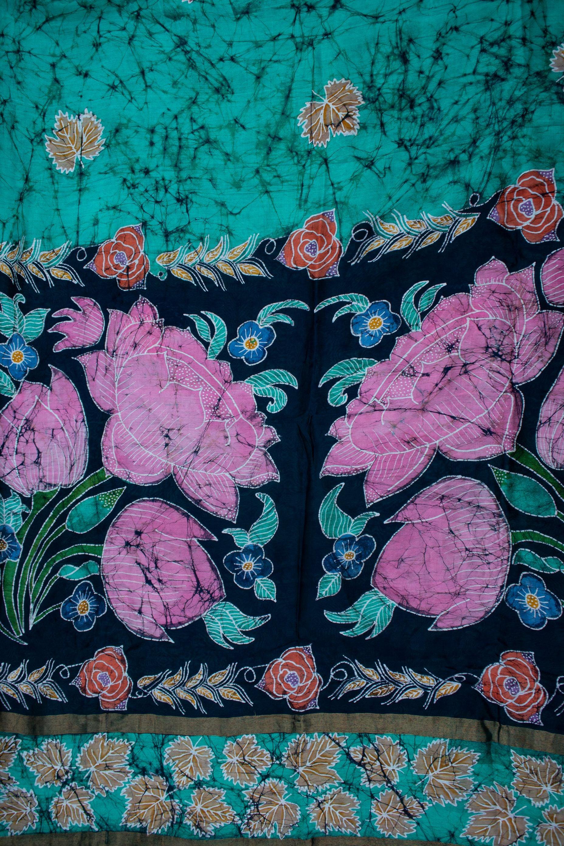 Batik Chanderi saree - Narmada- Padma - Image 8