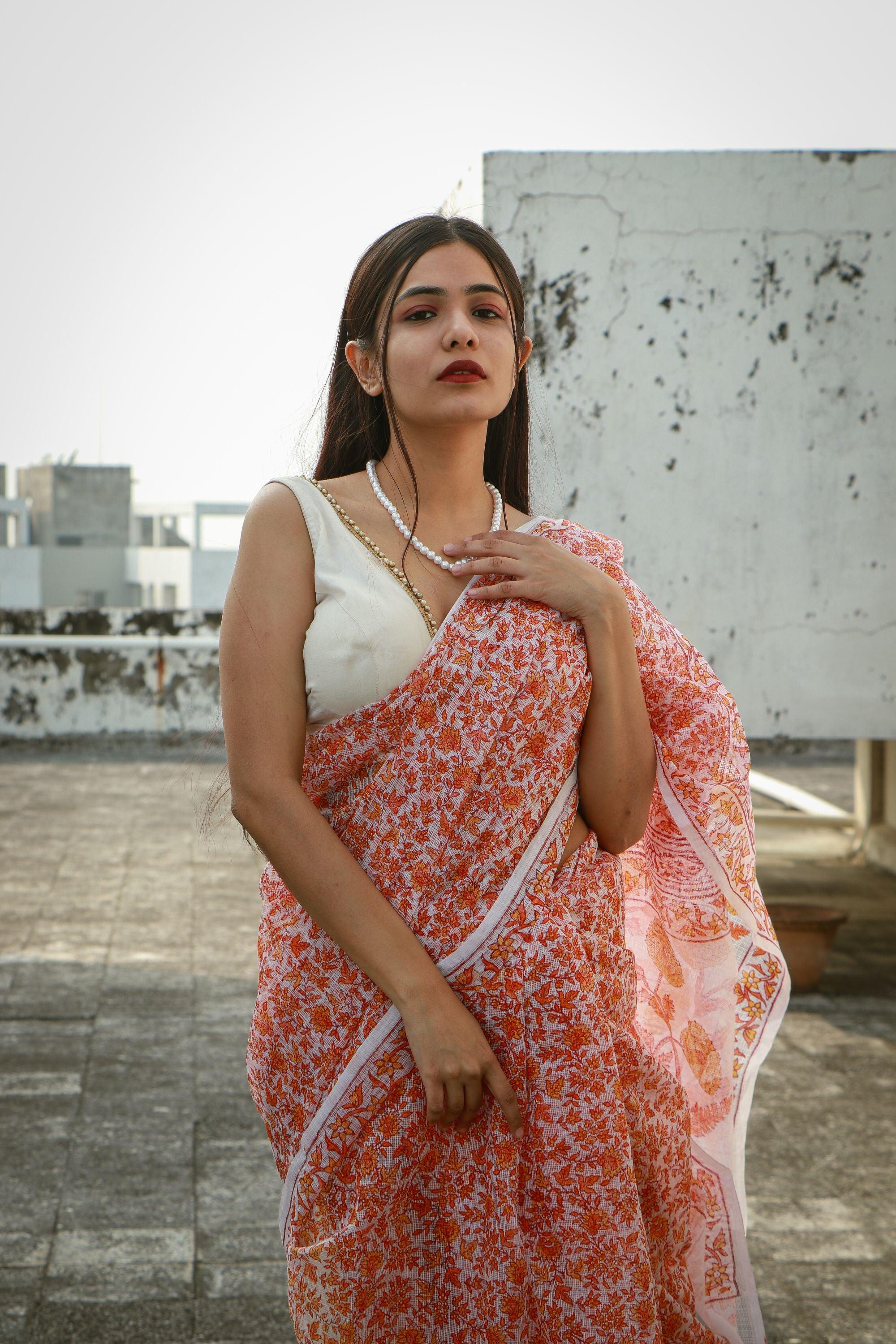 Evergreen printed Kota saree - Bagh- Paisley - Image 13