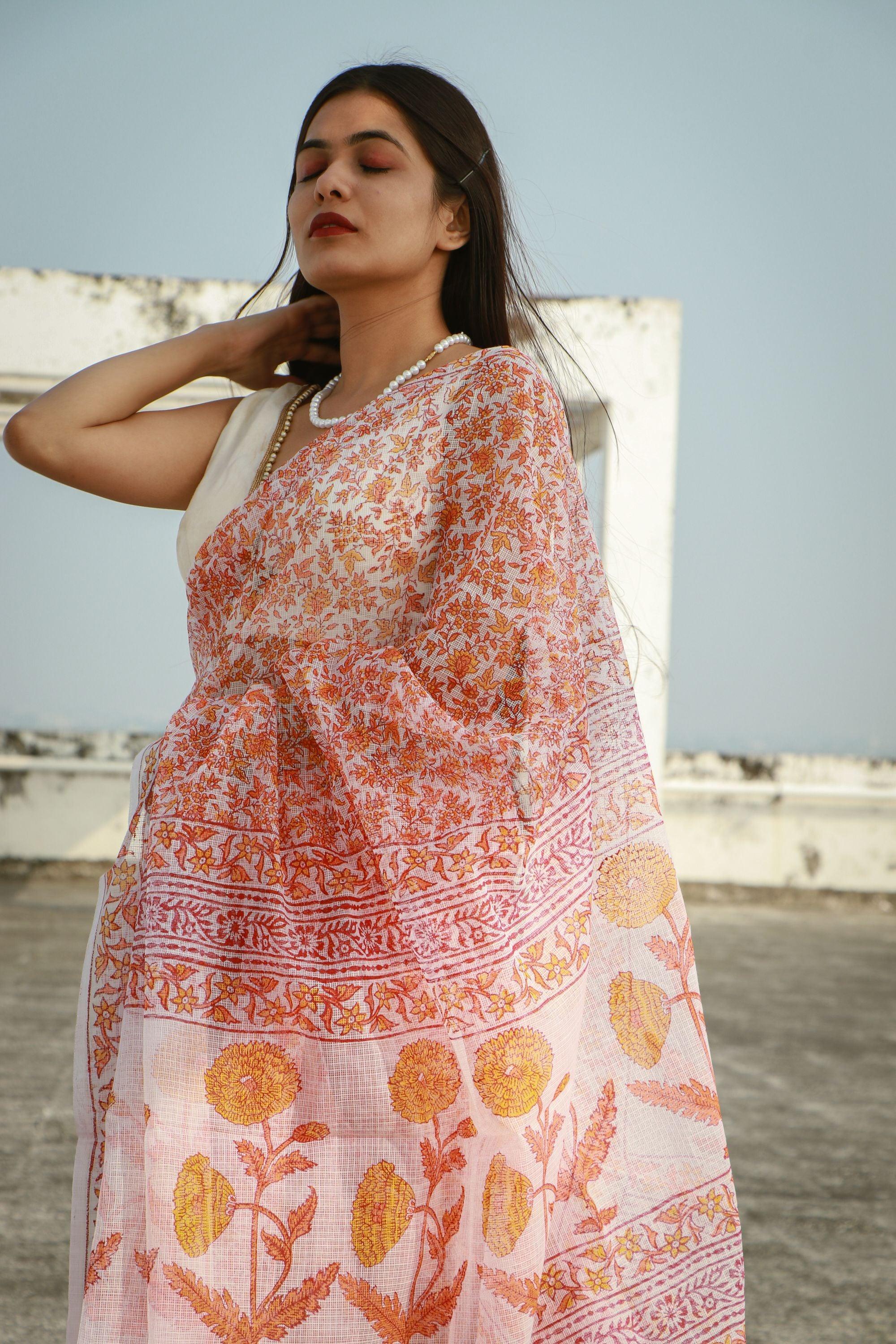 Evergreen printed Kota saree - Bagh- Paisley - Image 5