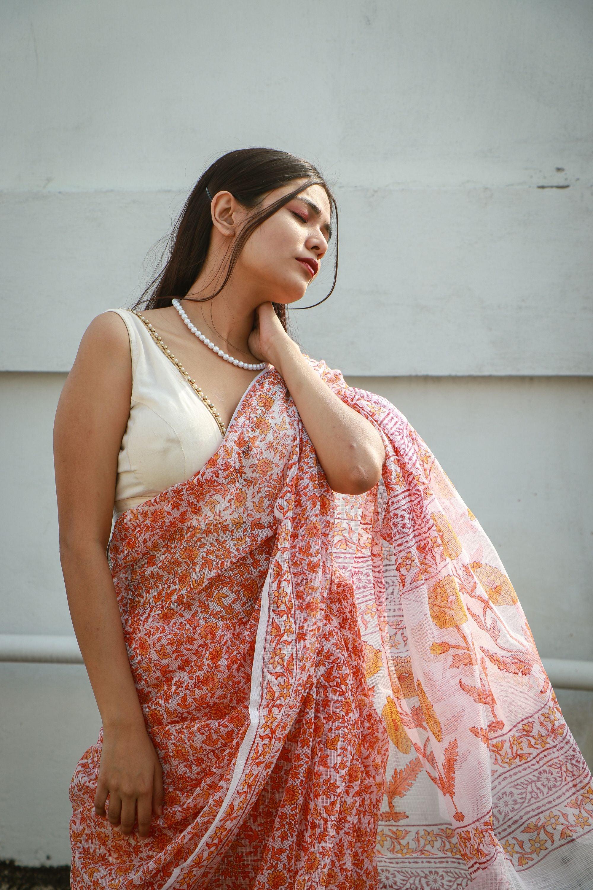 Evergreen printed Kota saree - Bagh- Paisley - Image 8