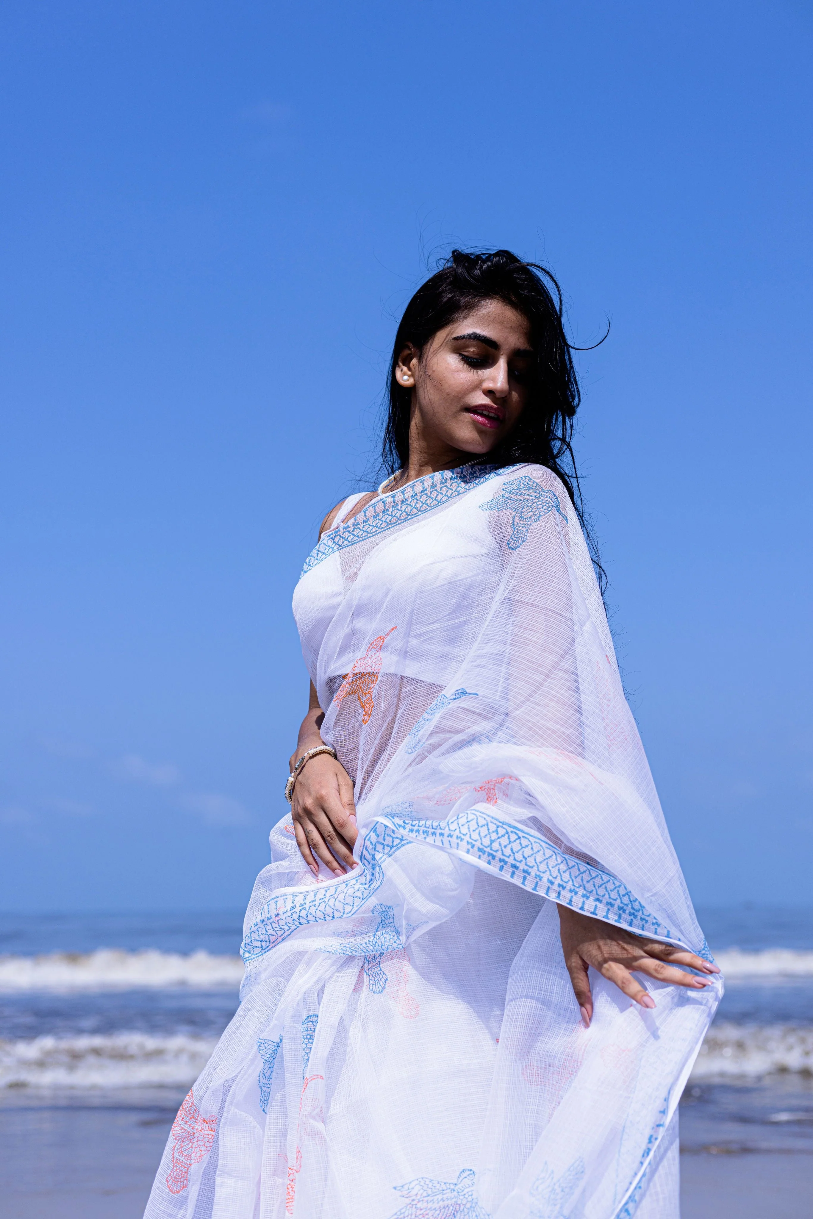Evergreen printed Kota saree - Bagh- Neelanjana - Image 4