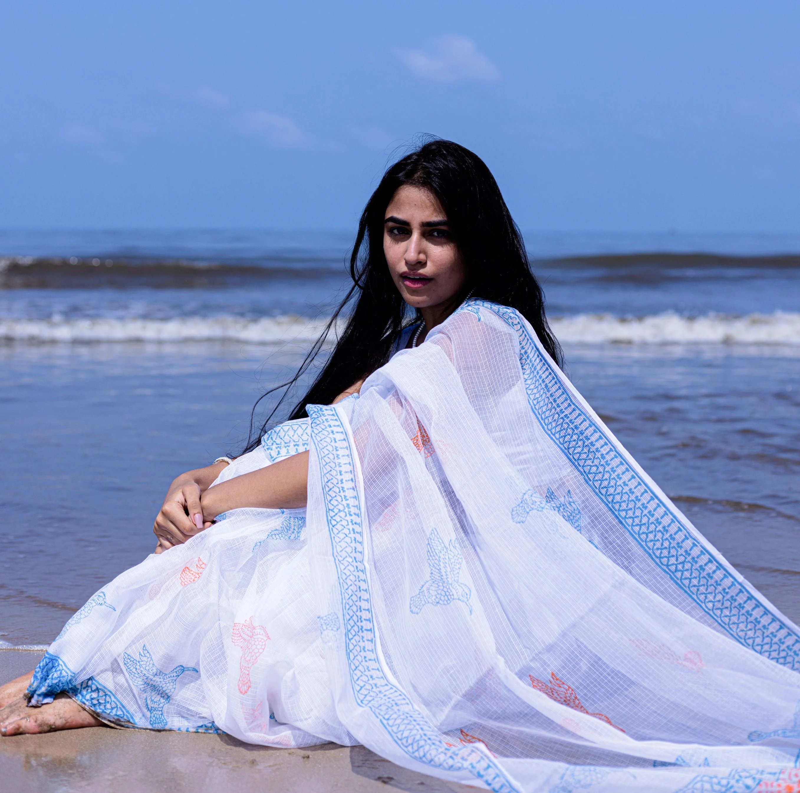 Evergreen printed Kota saree - Bagh- Neelanjana - Image 5