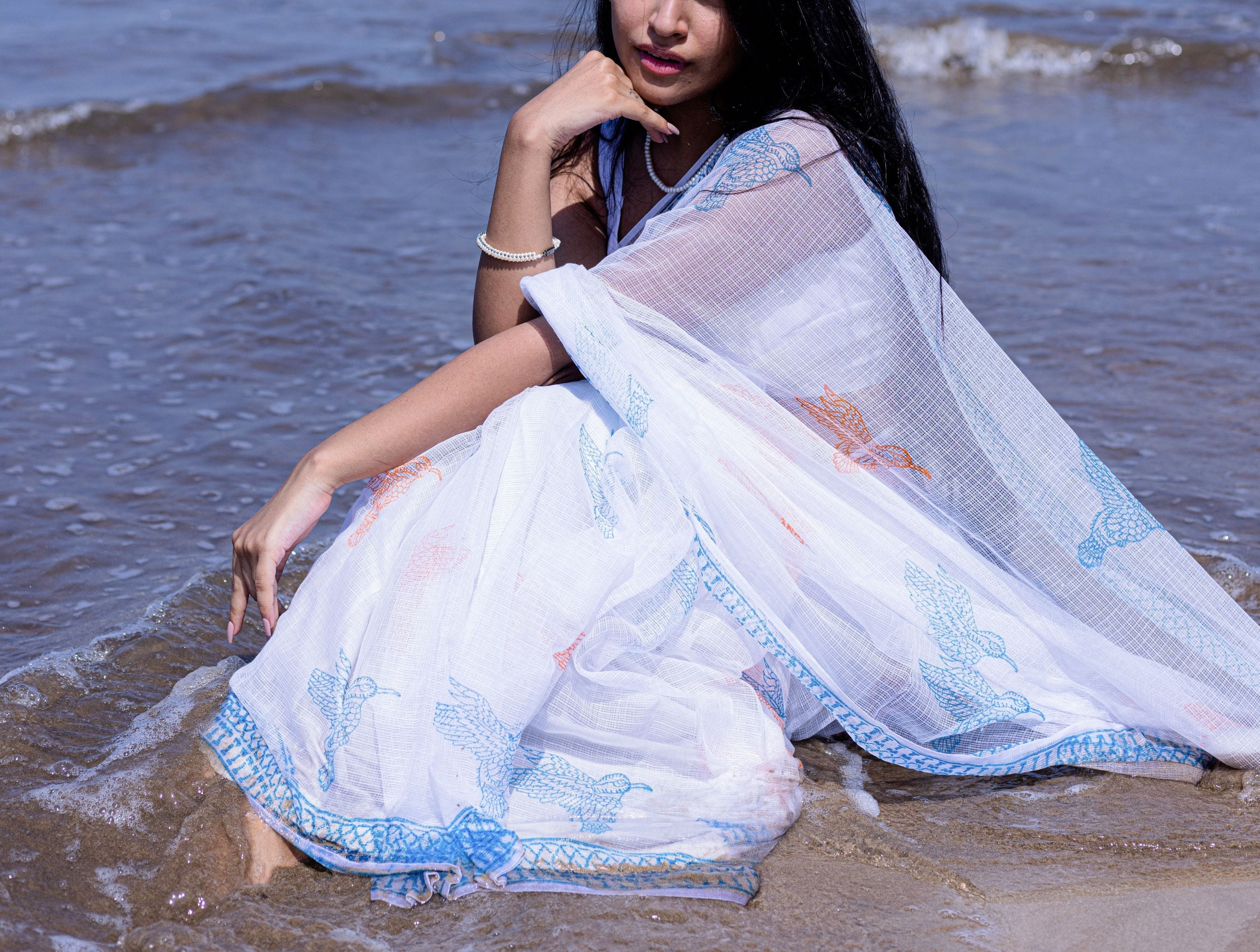 Evergreen printed Kota saree - Bagh- Neelanjana - Image 7