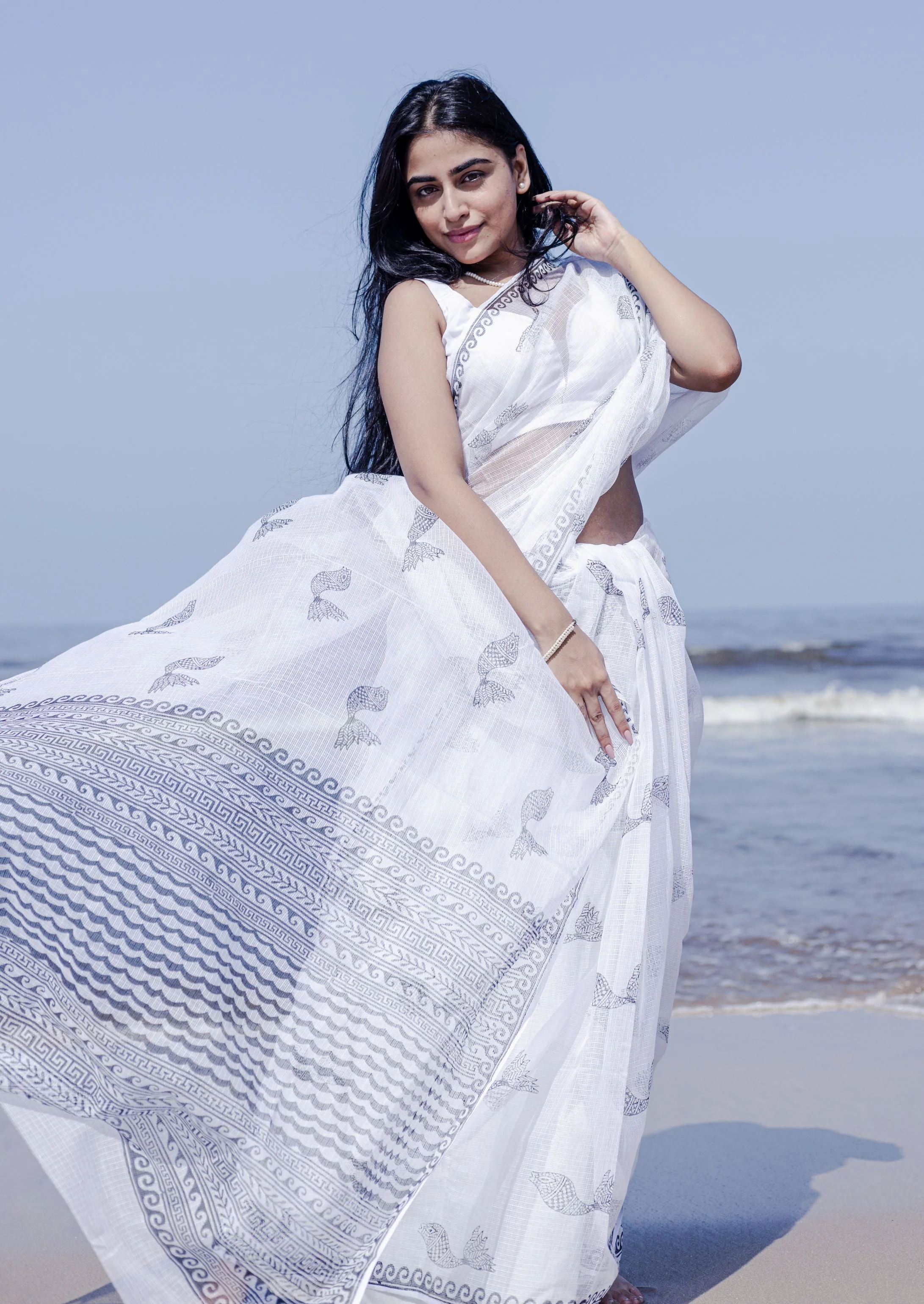 Evergreen printed Kota saree - Bagh- Matsya - Image 8