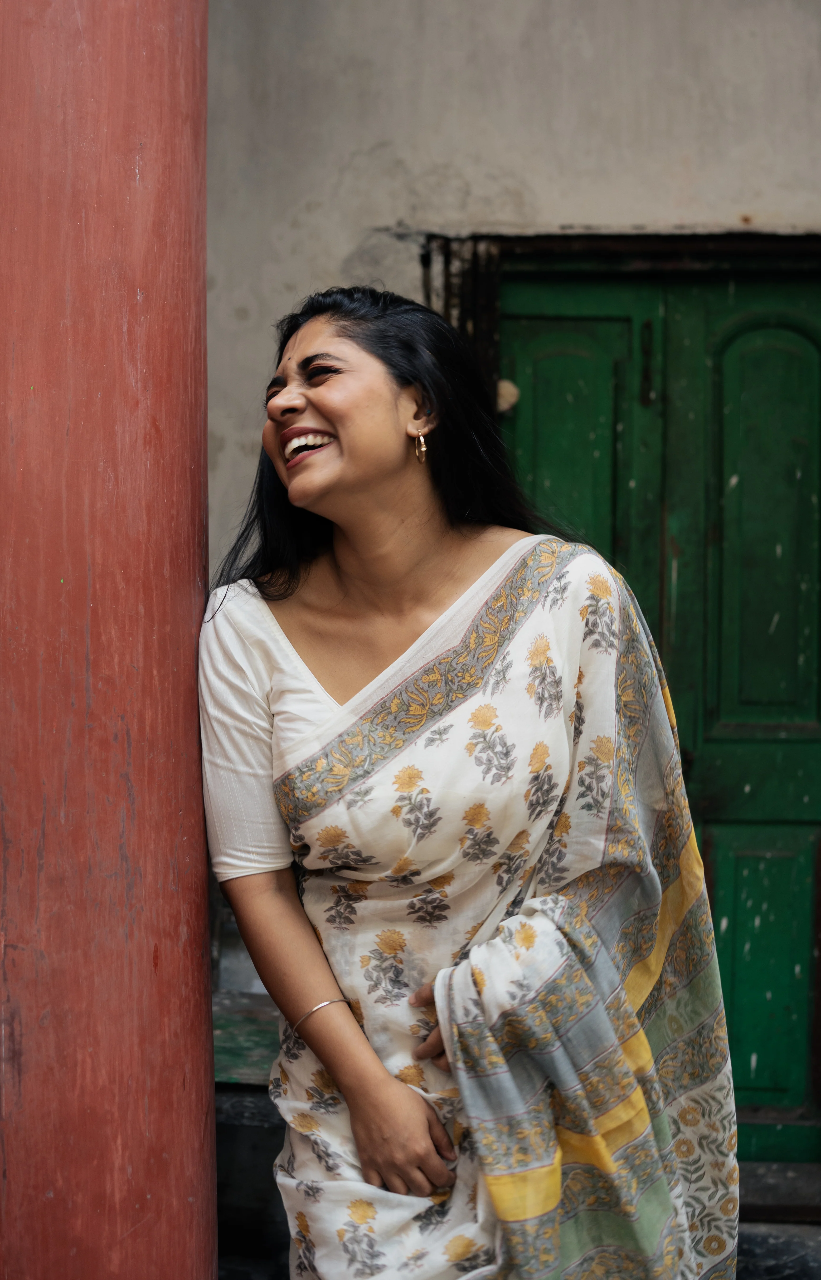 Evergreen printed Chander saree - Bagh - Dhoop - Image 11