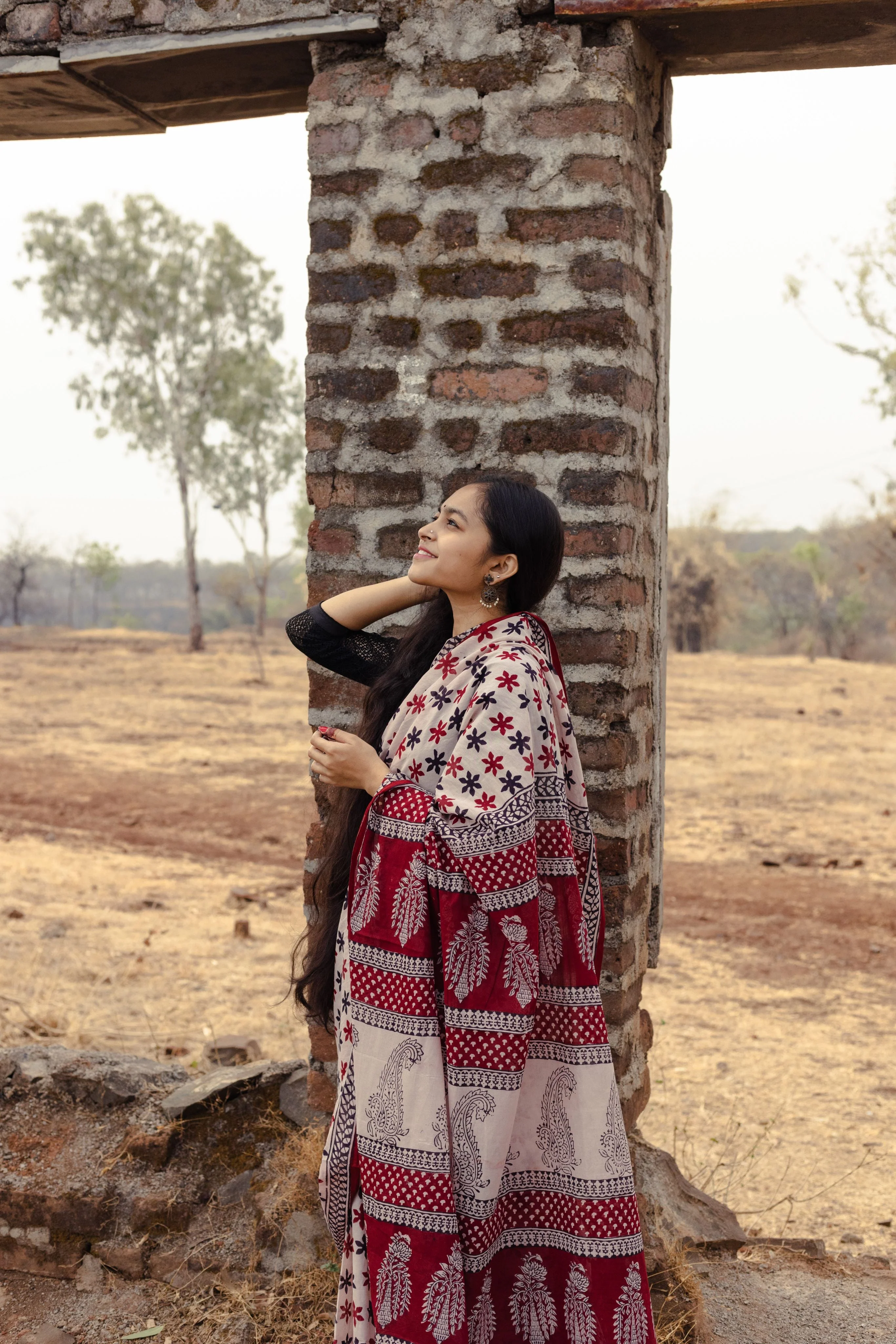 Natural dyed Bagh print sarees - Chitara - Sitara - Image 19