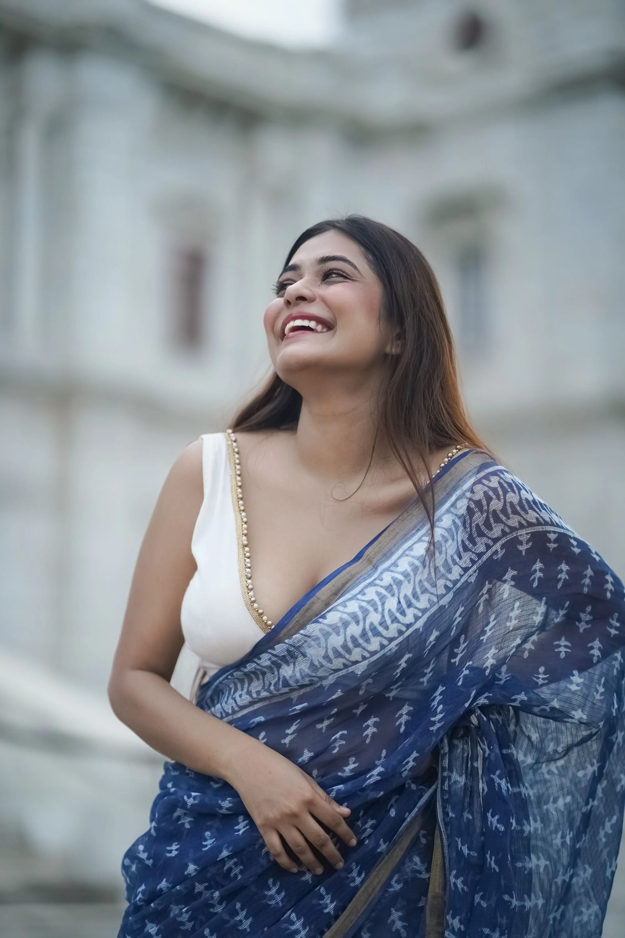 Natural dyed Dabu sarees - Malhar - Sejal - Image 11