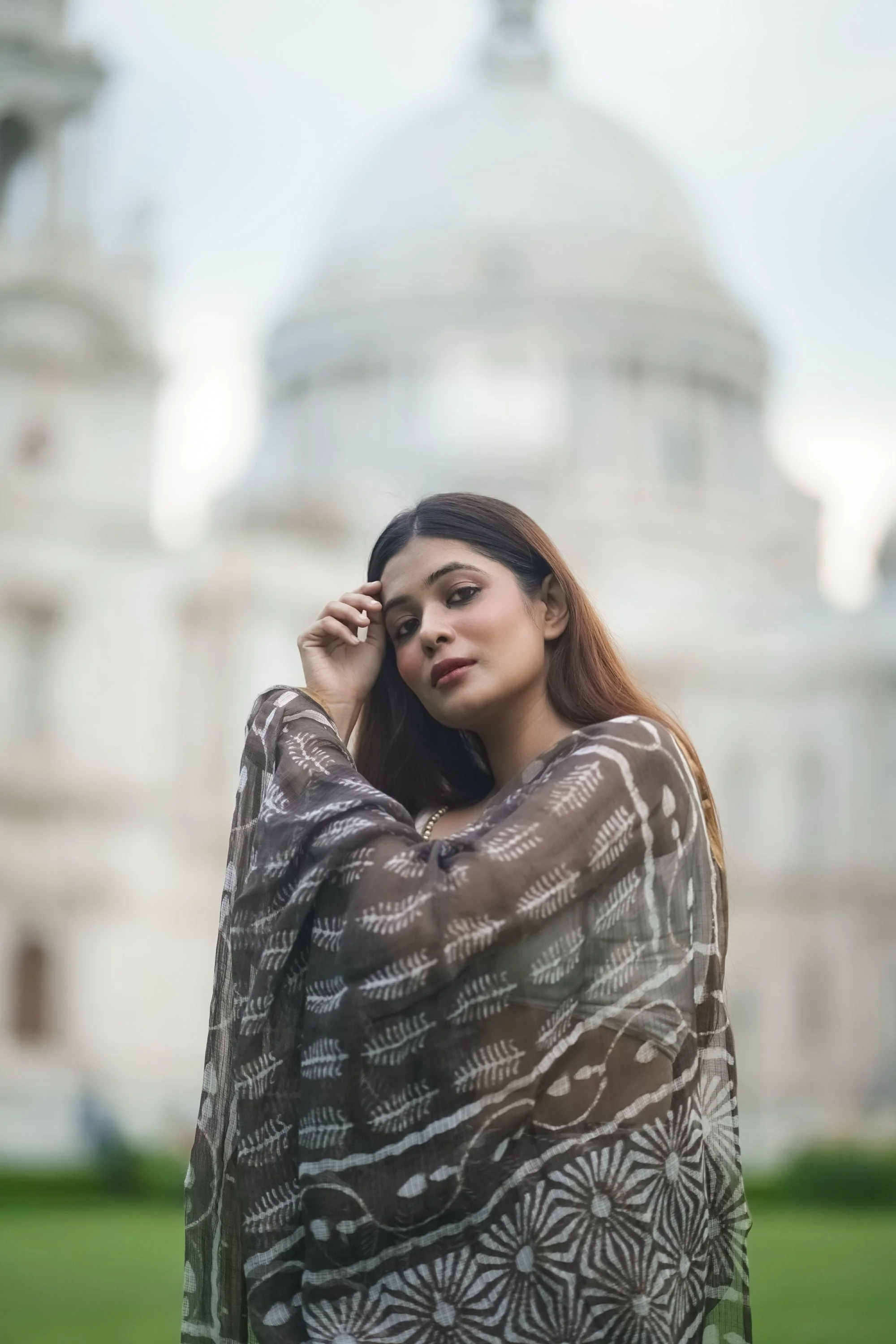 Natural dyed Dabu sarees - Malhar - Kahaani - Image 7