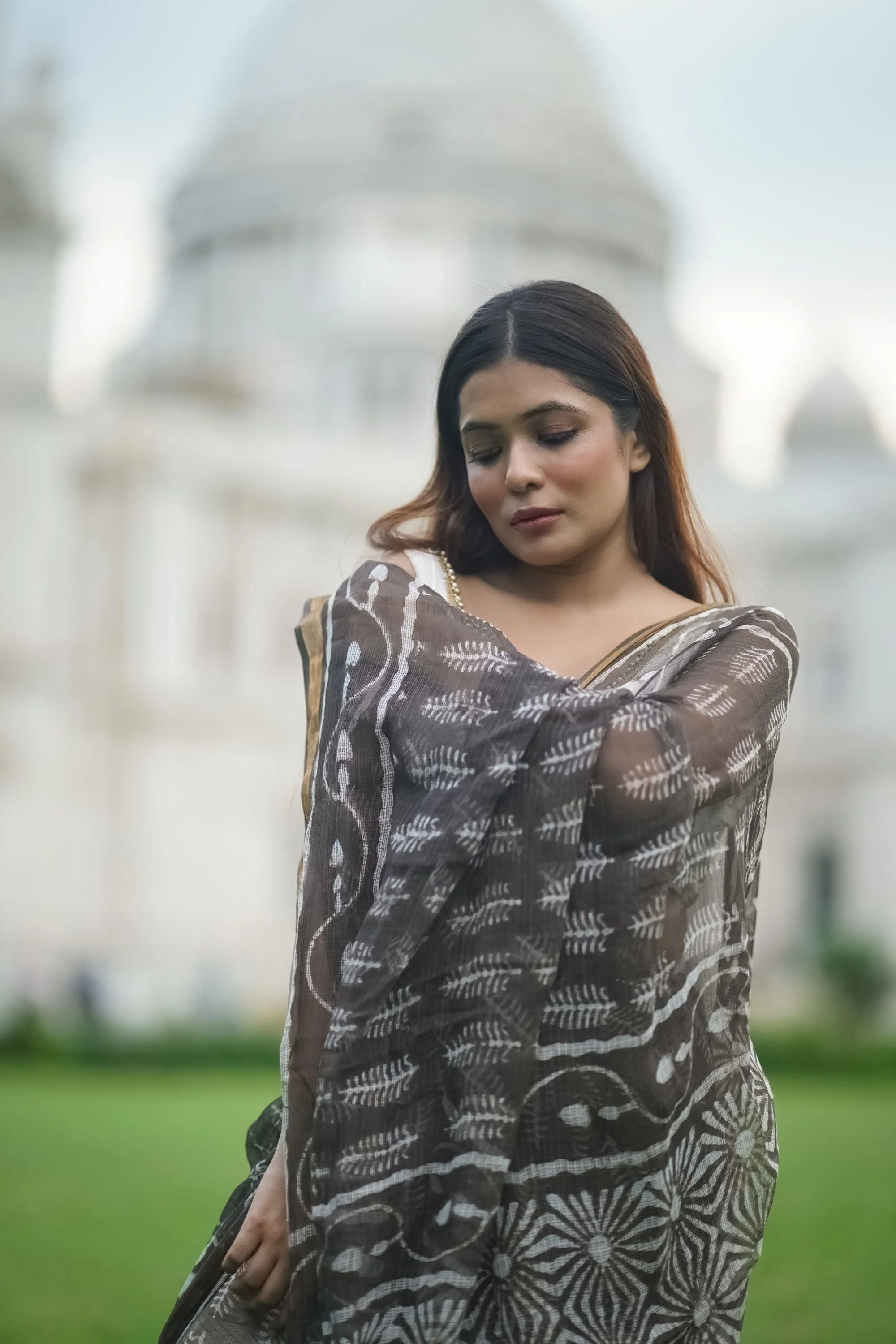 Natural dyed Dabu sarees - Malhar - Kahaani - Image 8