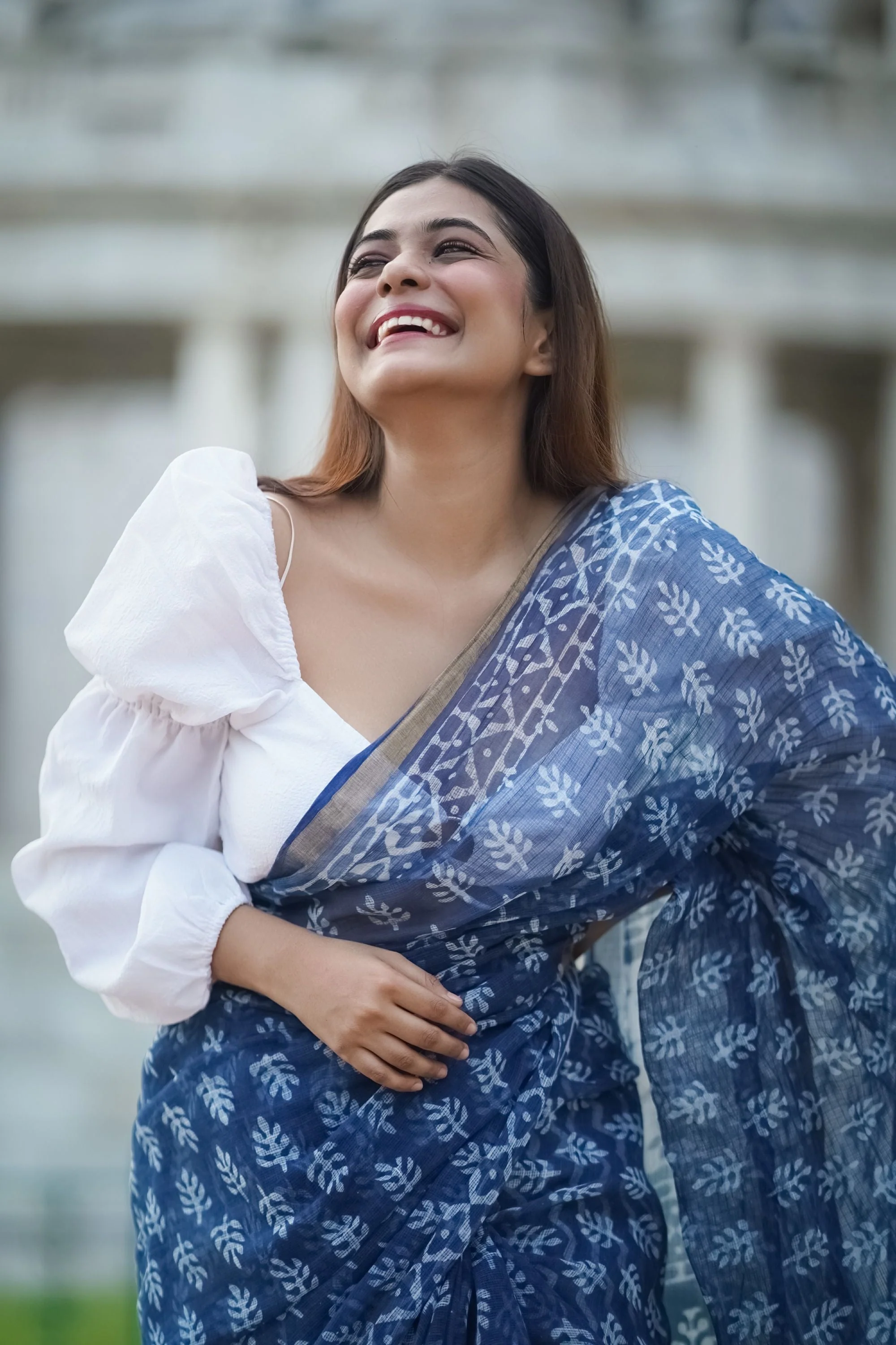 Natural dyed Dabu sarees - Malhar - Seher - Image 10