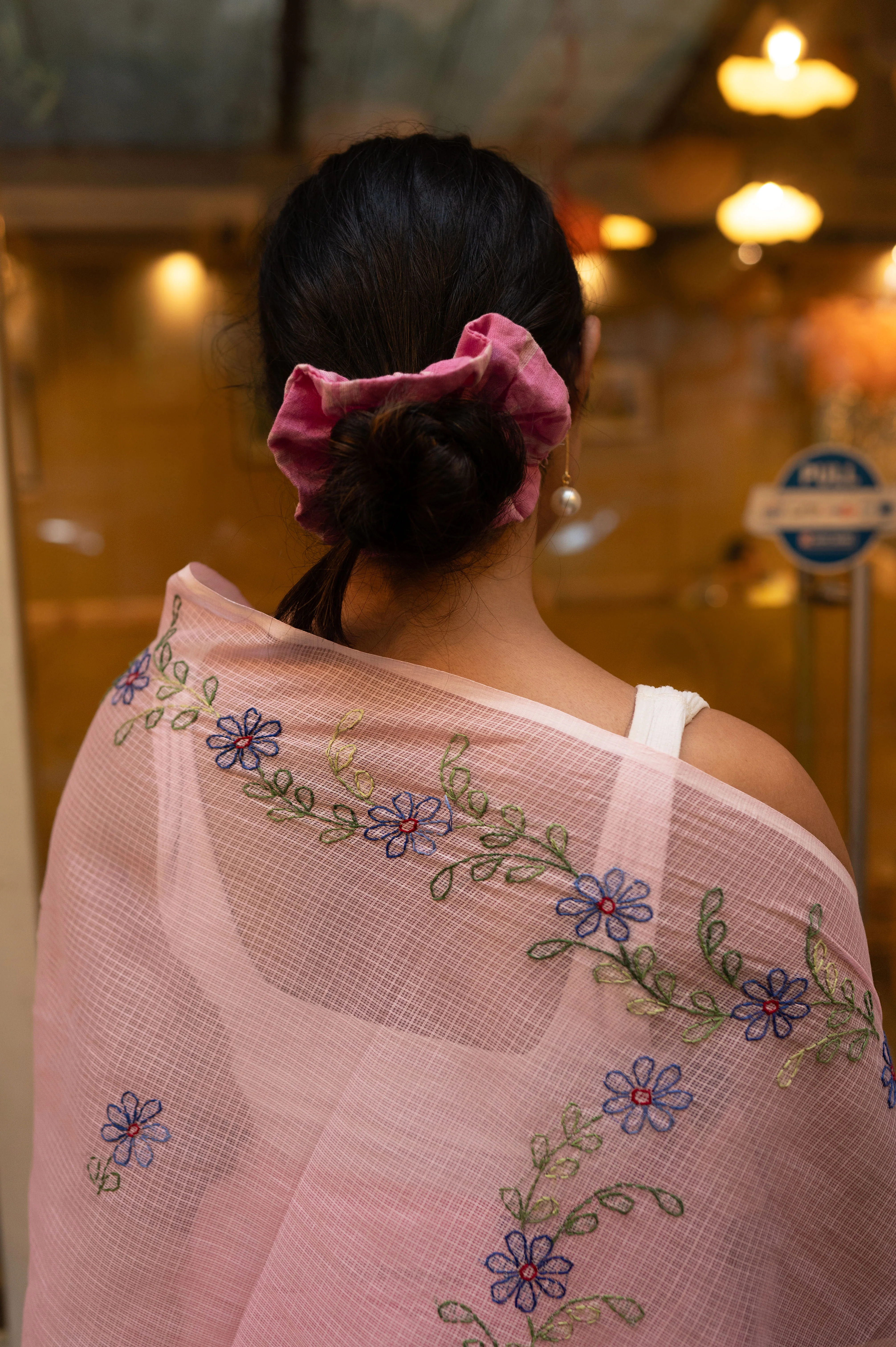 Embroidered Kota saree - Riwaayat - Guldasta - Image 5