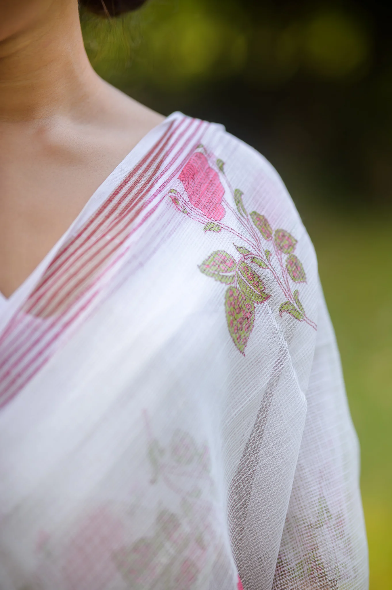 Evergreen printed Kota saree - Bagh- Vidya - Image 5
