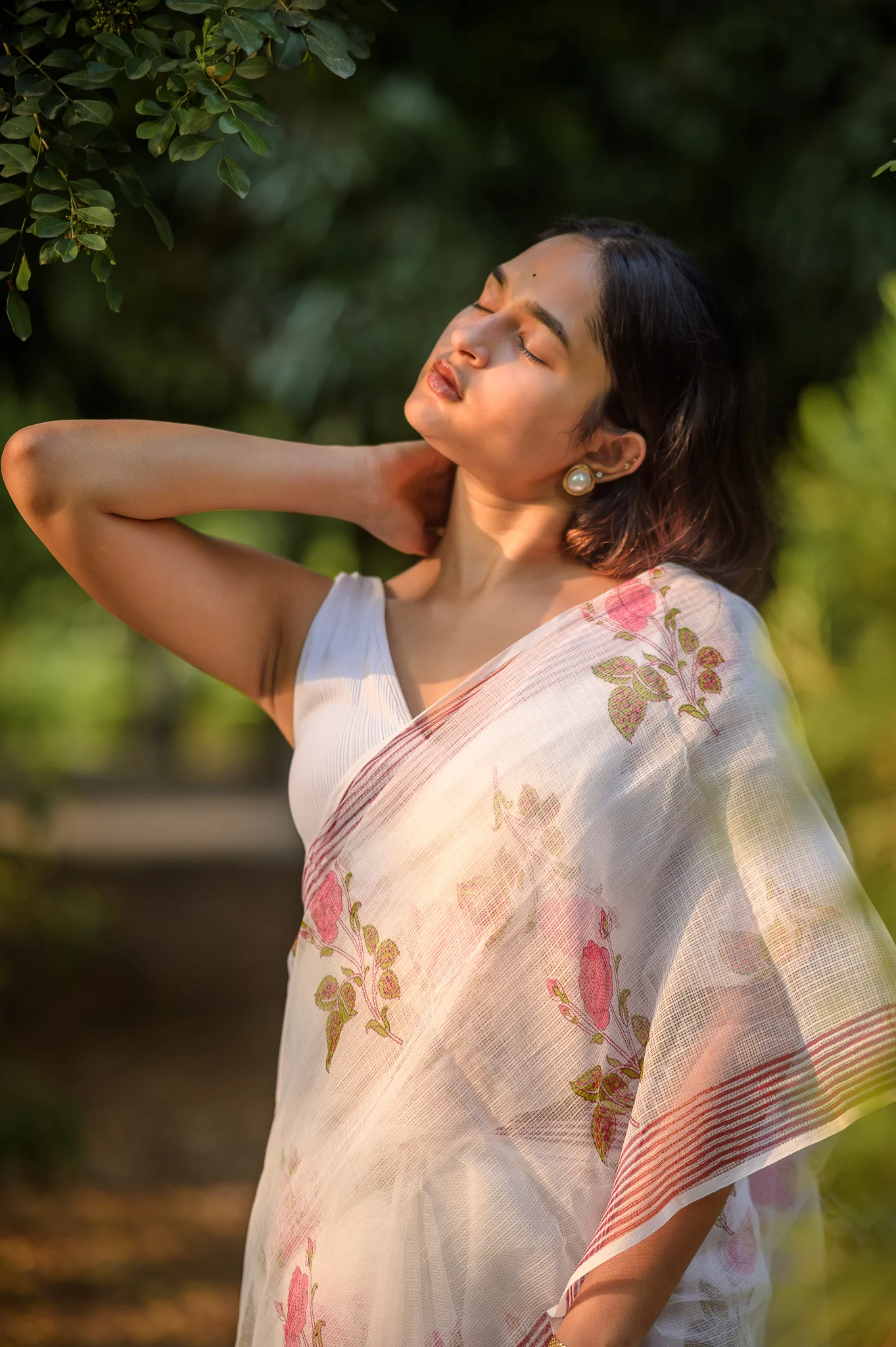 Evergreen printed Kota saree - Bagh- Vidya - Image 6