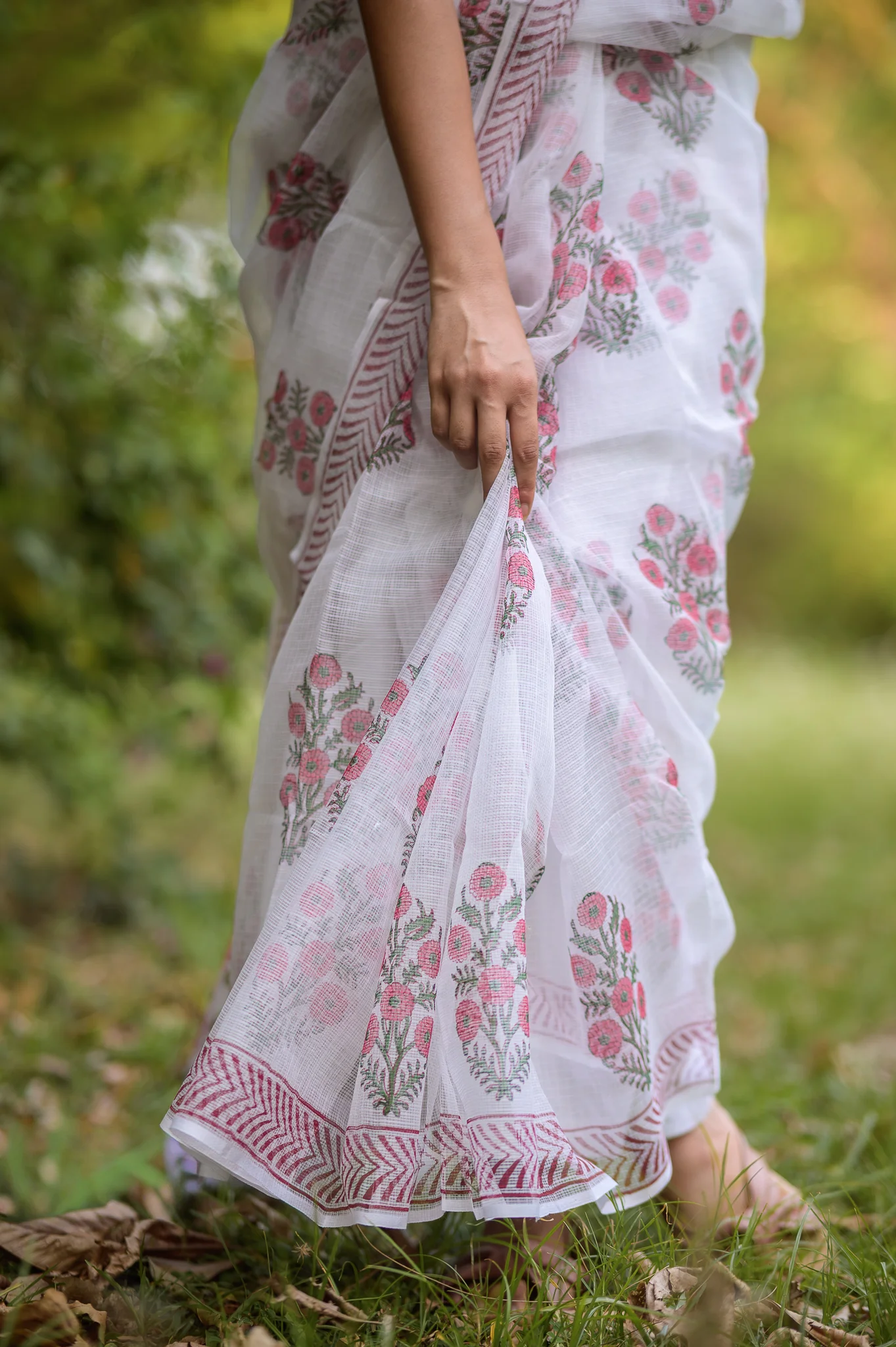 Evergreen printed Kota saree - Bagh- Jonaki - Image 5