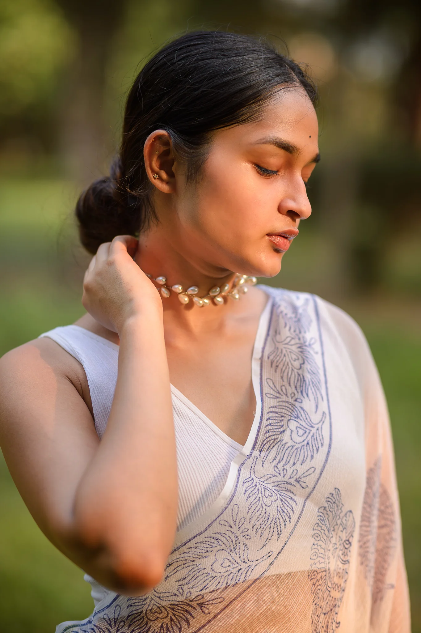 Evergreen printed Kota saree - Bagh- Gagan - Image 4