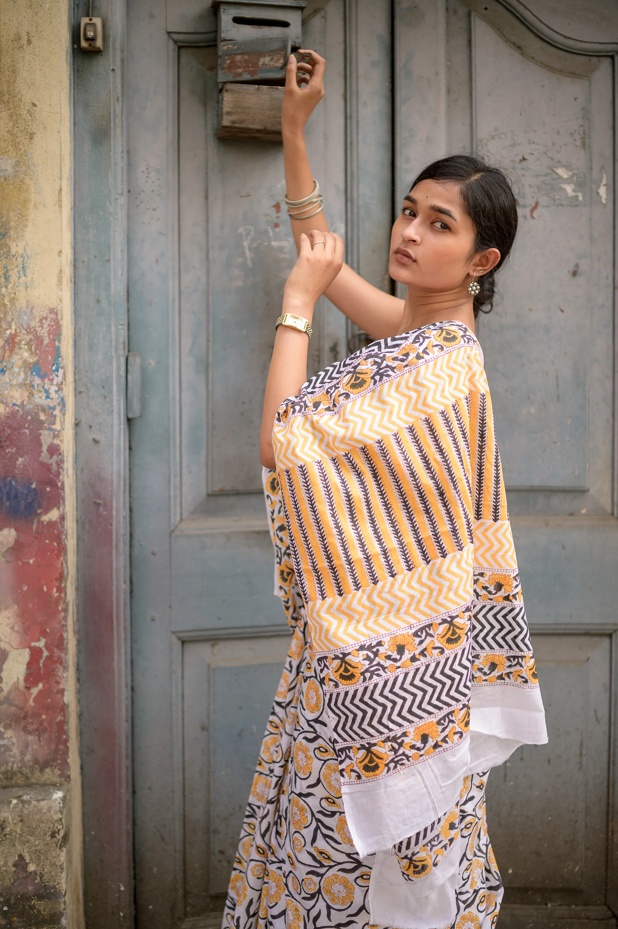 Summer collection sarees - Basant - Manjushree pure mul cotton saree - Image 3