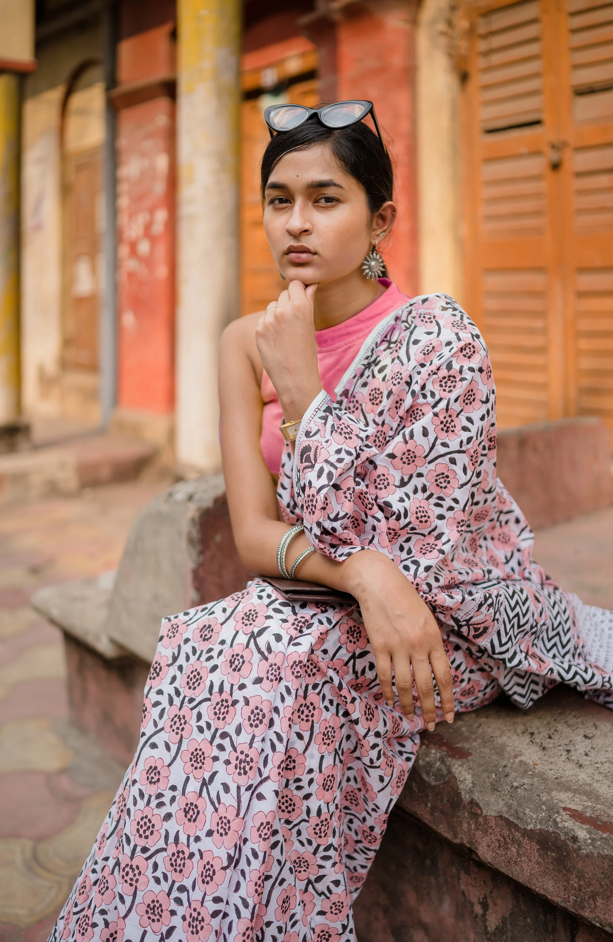 Summer collection sarees - Basant - Jaal boota pure mul cotton saree - Image 3