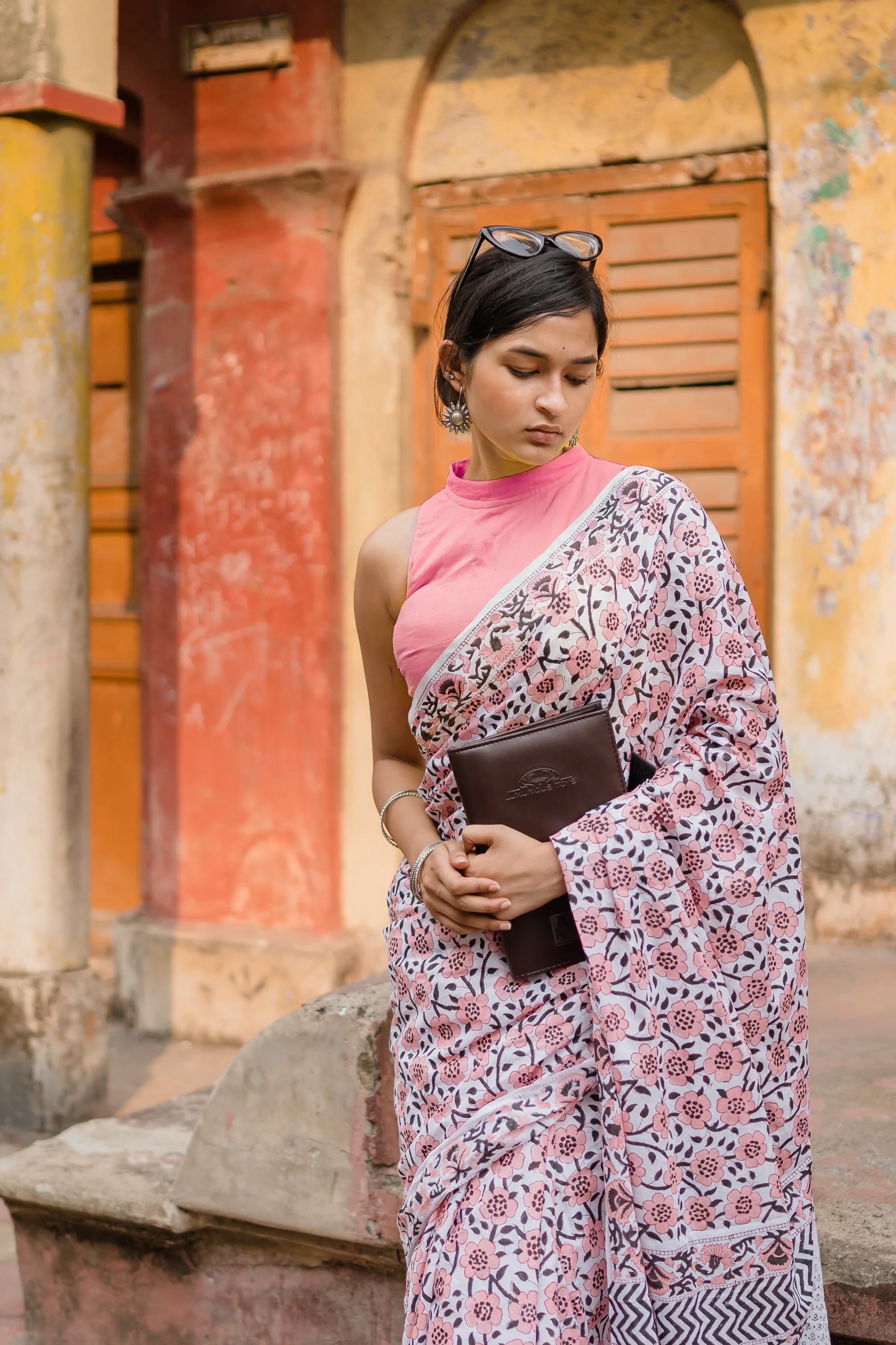 Summer collection sarees - Basant - Jaal boota pure mul cotton saree - Image 7