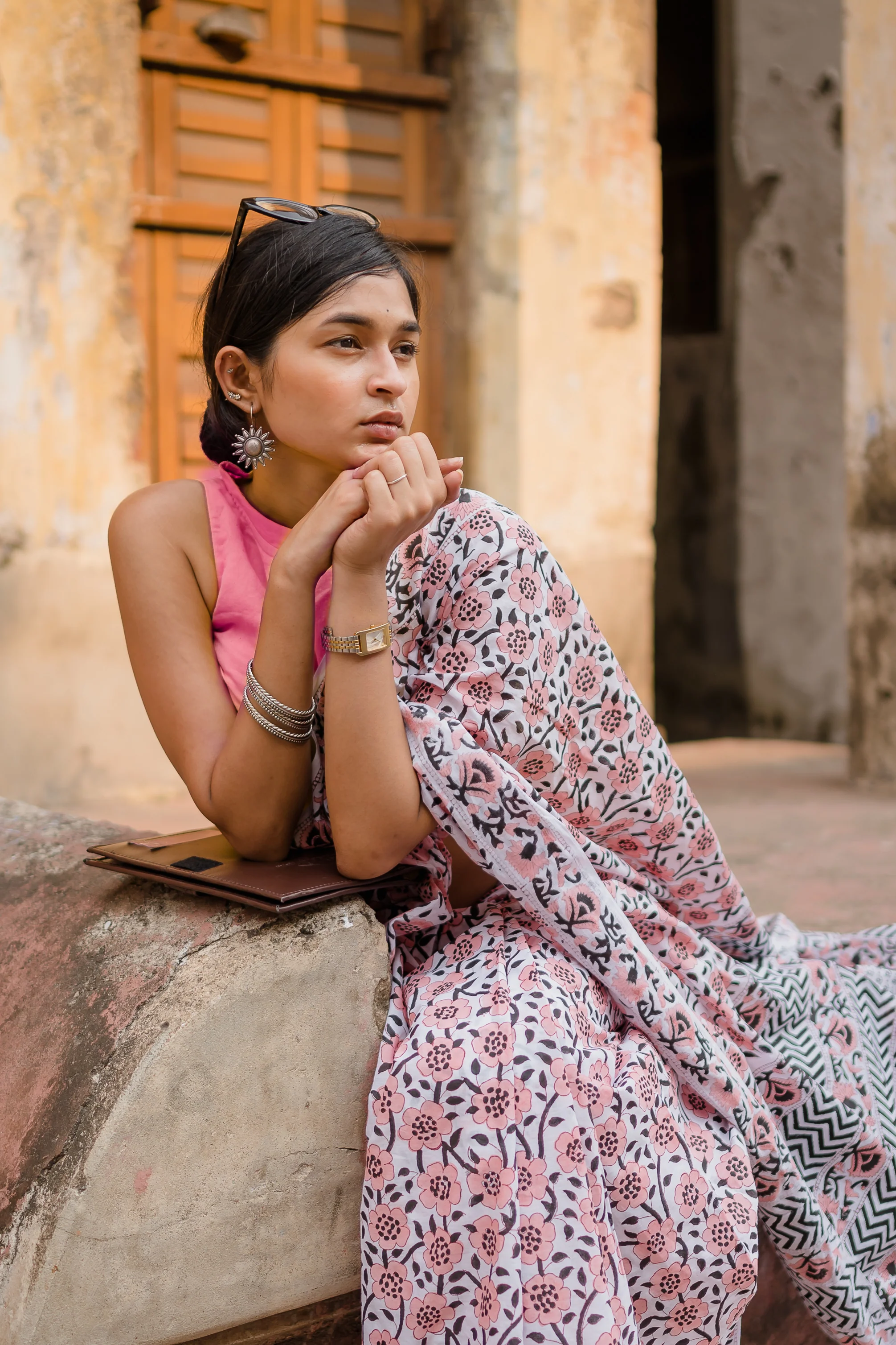 Summer collection sarees - Basant - Jaal boota pure mul cotton saree - Image 9