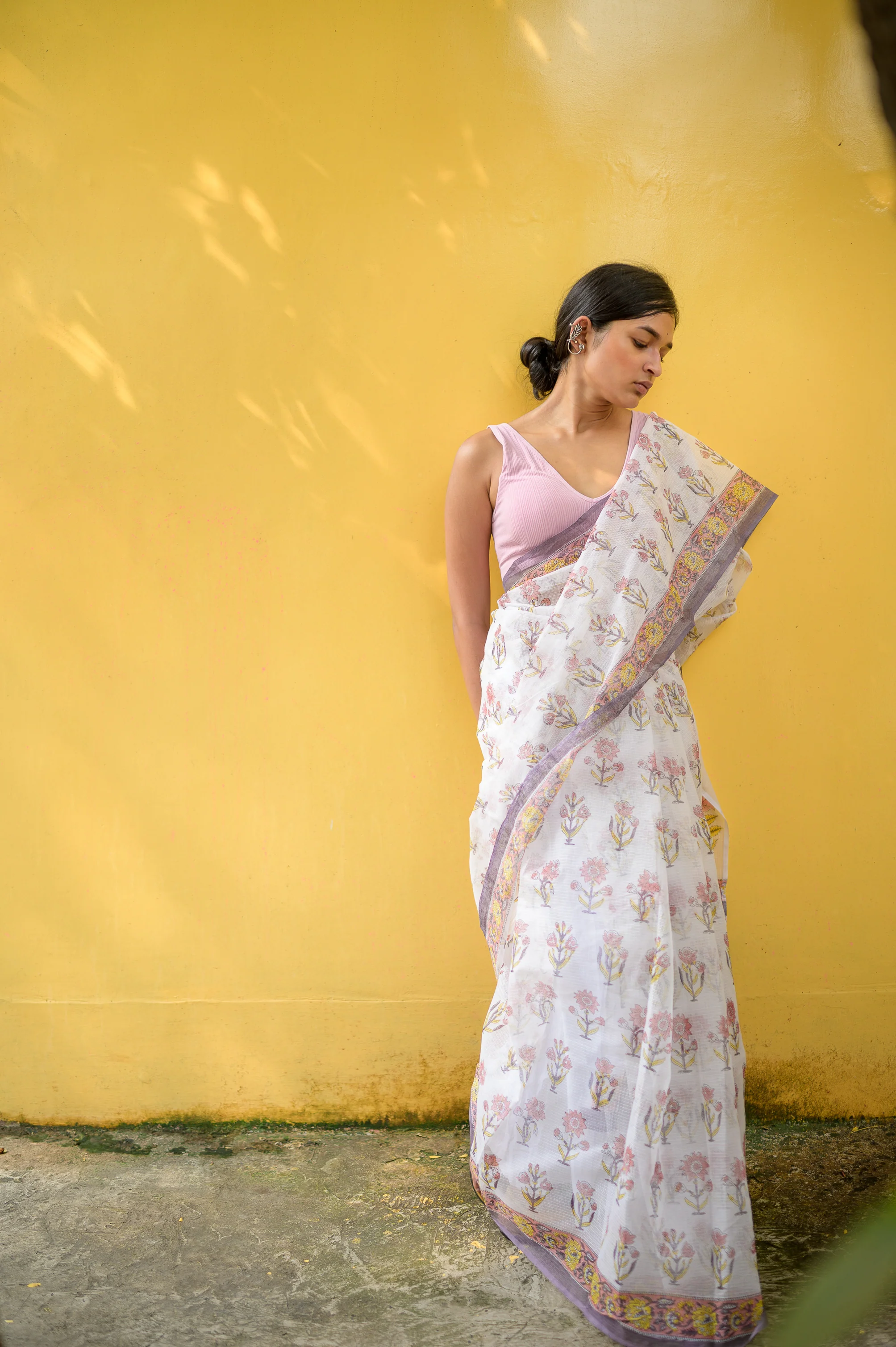 Evergreen printed Kota saree - Bagh- Anindita - Image 4