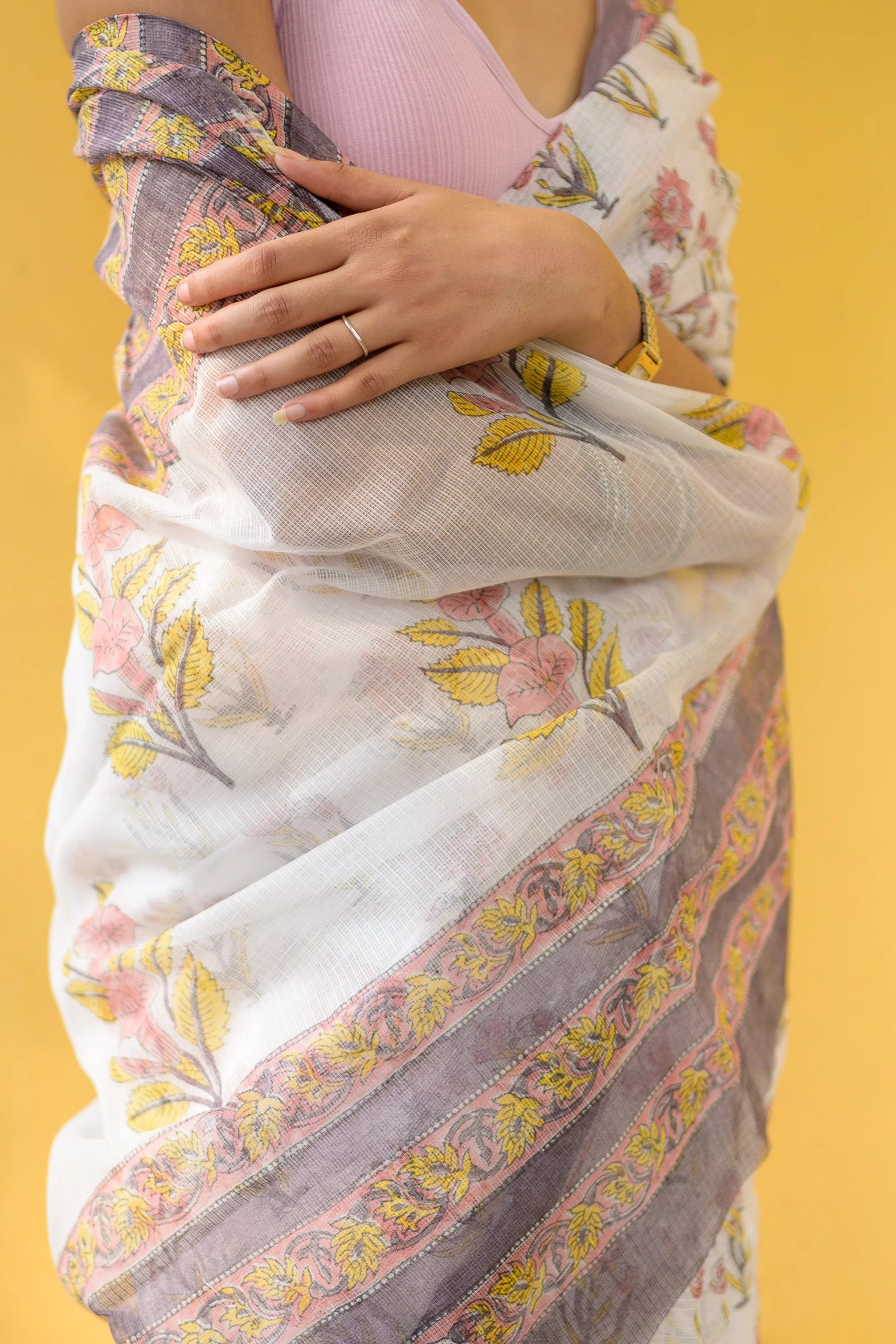 Evergreen printed Kota saree - Bagh- Anindita - Image 7