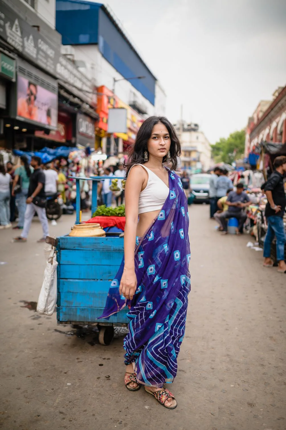 Leheriya Kota sarees - Aira -  Azura - Image 6