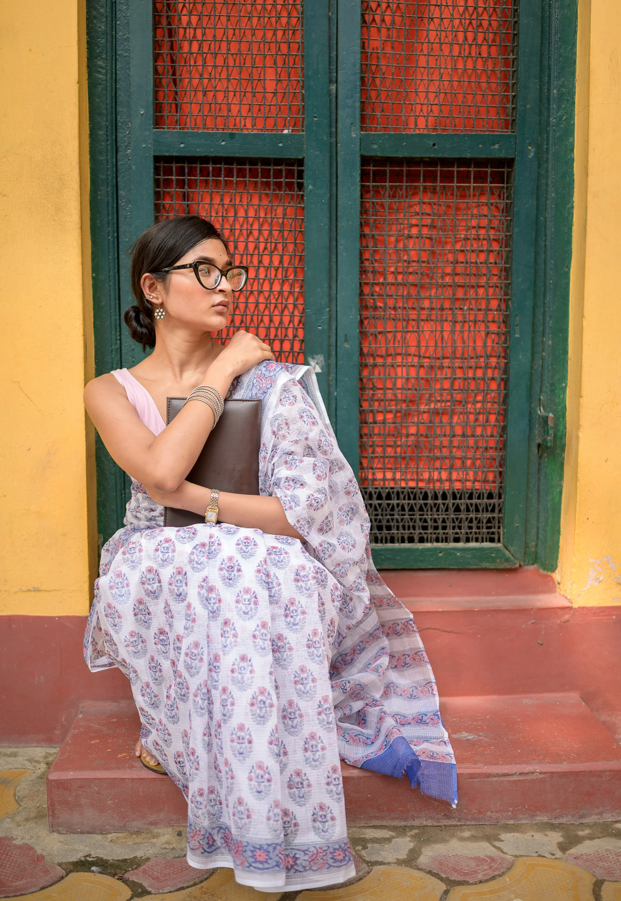 Evergreen printed Kota saree - Bagh- Leela - Image 7