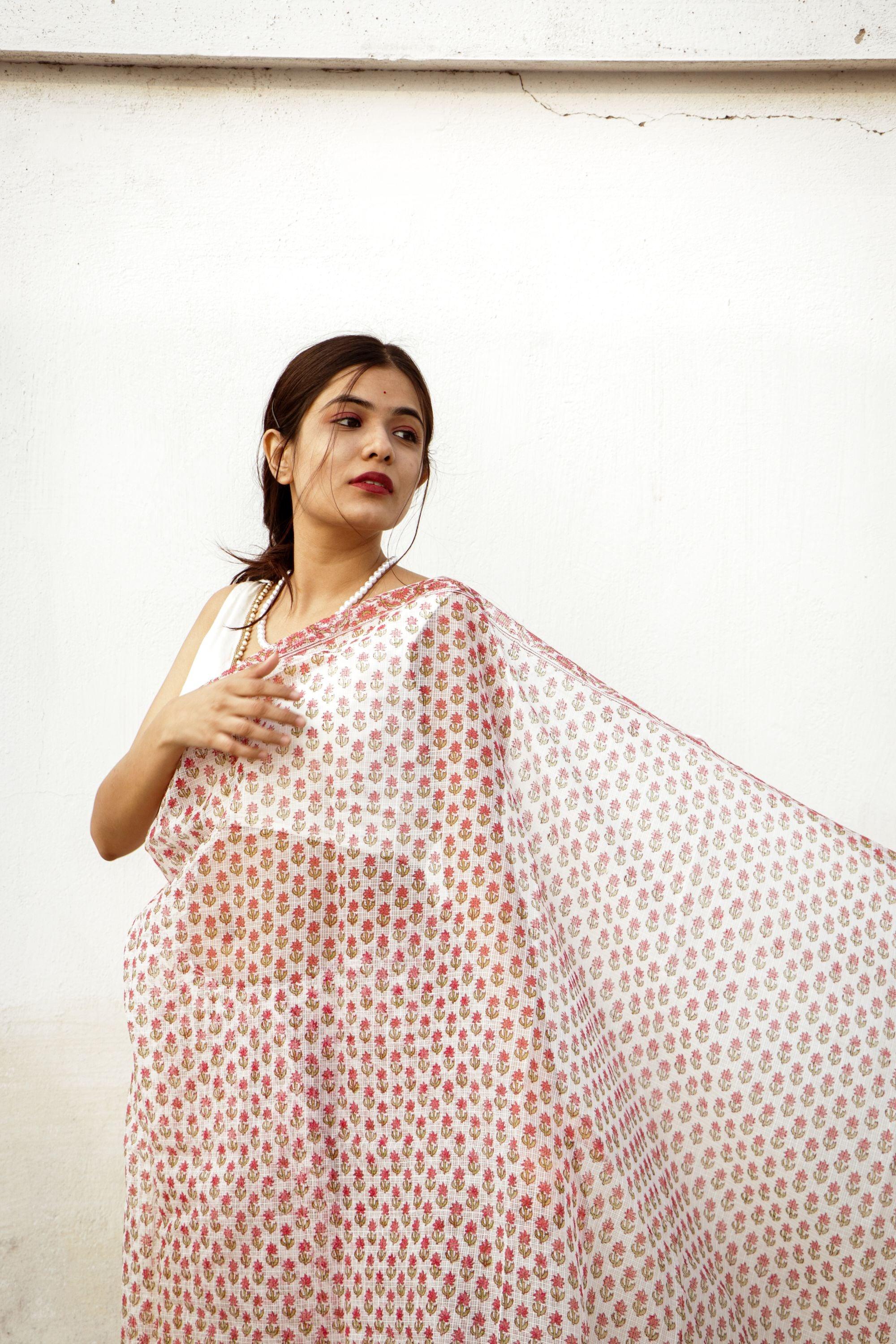 Evergreen printed Kota saree - Bagh- Phool - Image 5