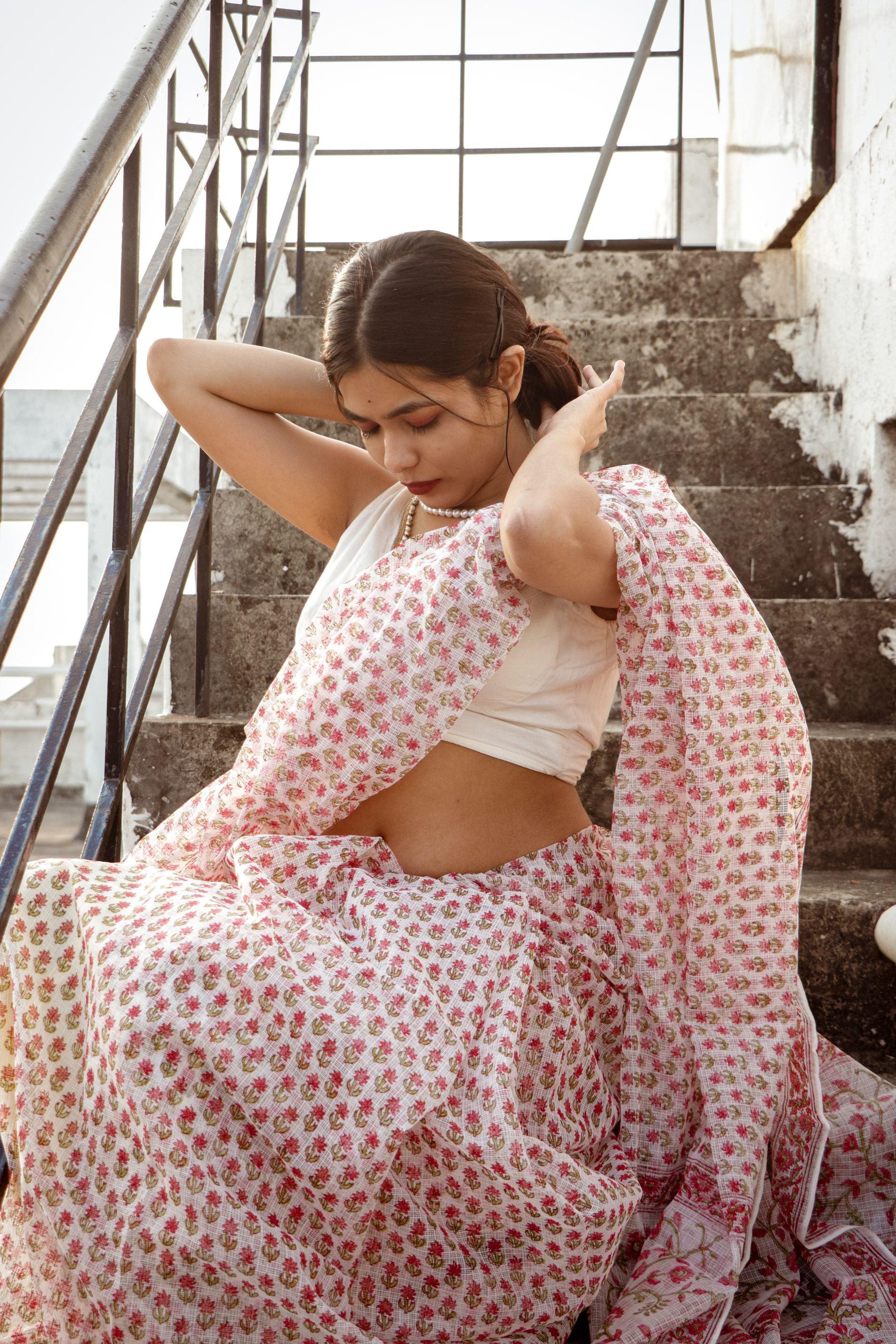 Evergreen printed Kota saree - Bagh- Phool - Image 7