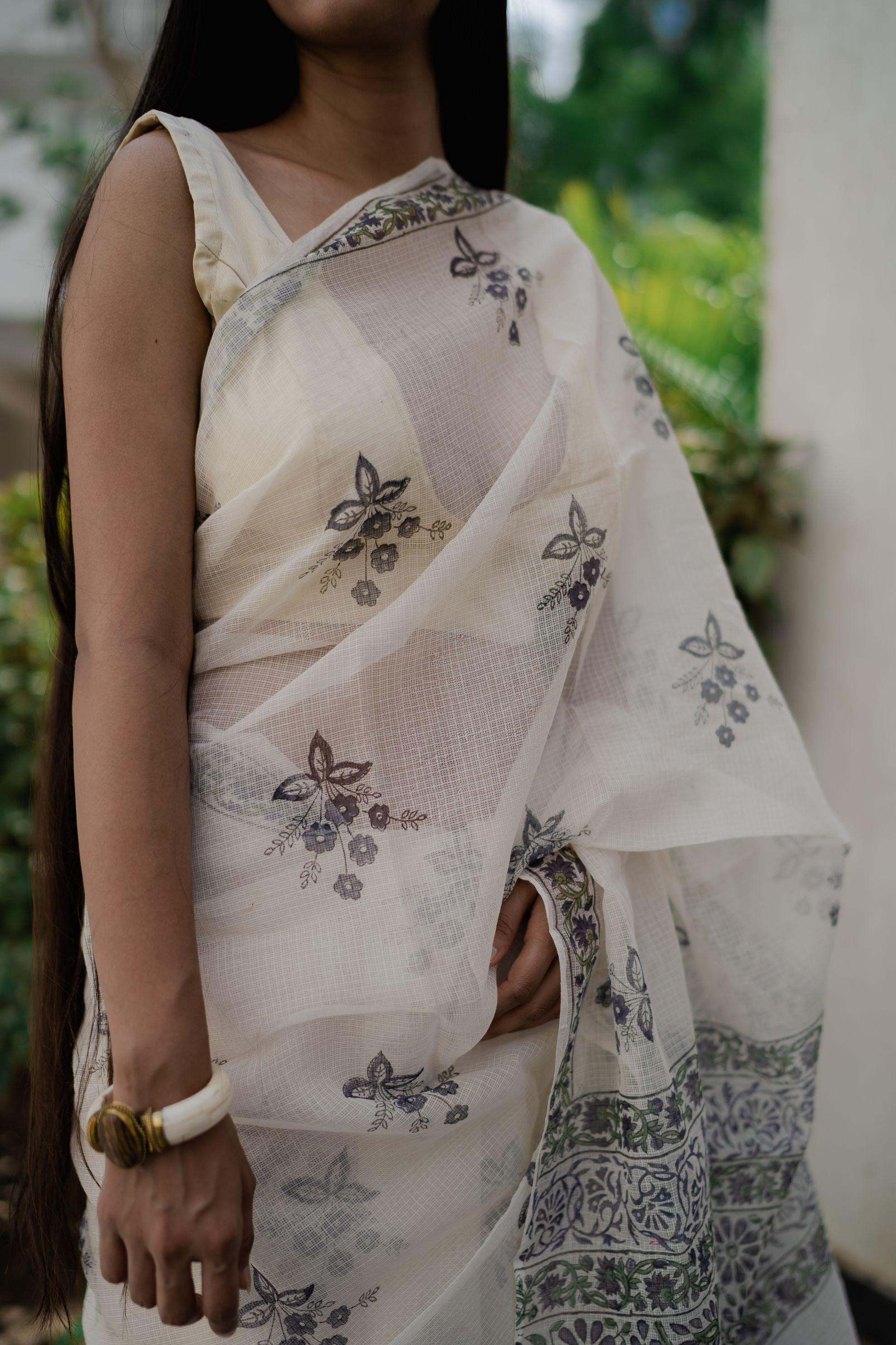 Evergreen printed Kota saree - Bagh- Malati - Image 3