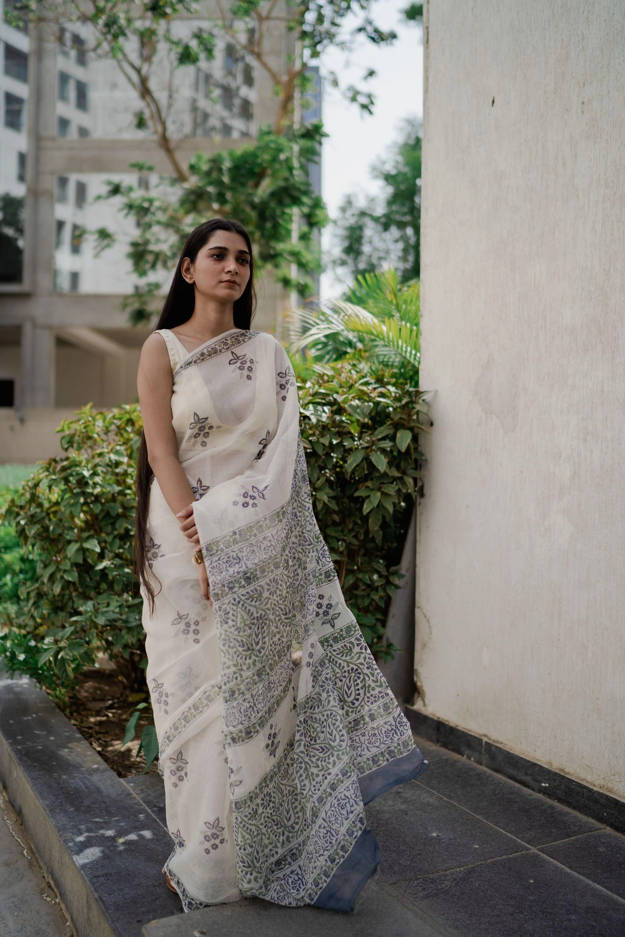 Evergreen printed Kota saree - Bagh- Malati - Image 4