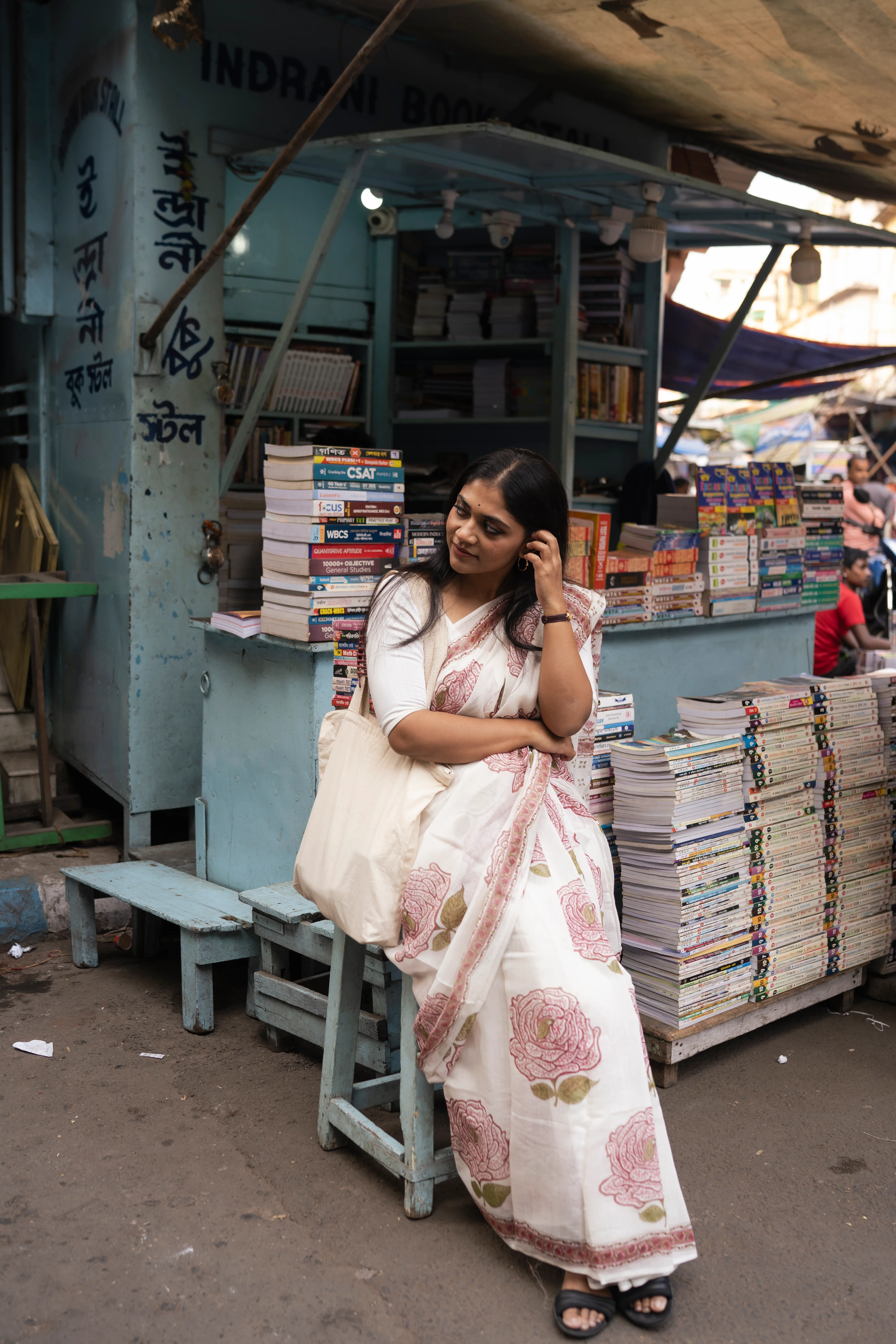 Evergreen printed Chander saree - Bagh - Parul - Image 3