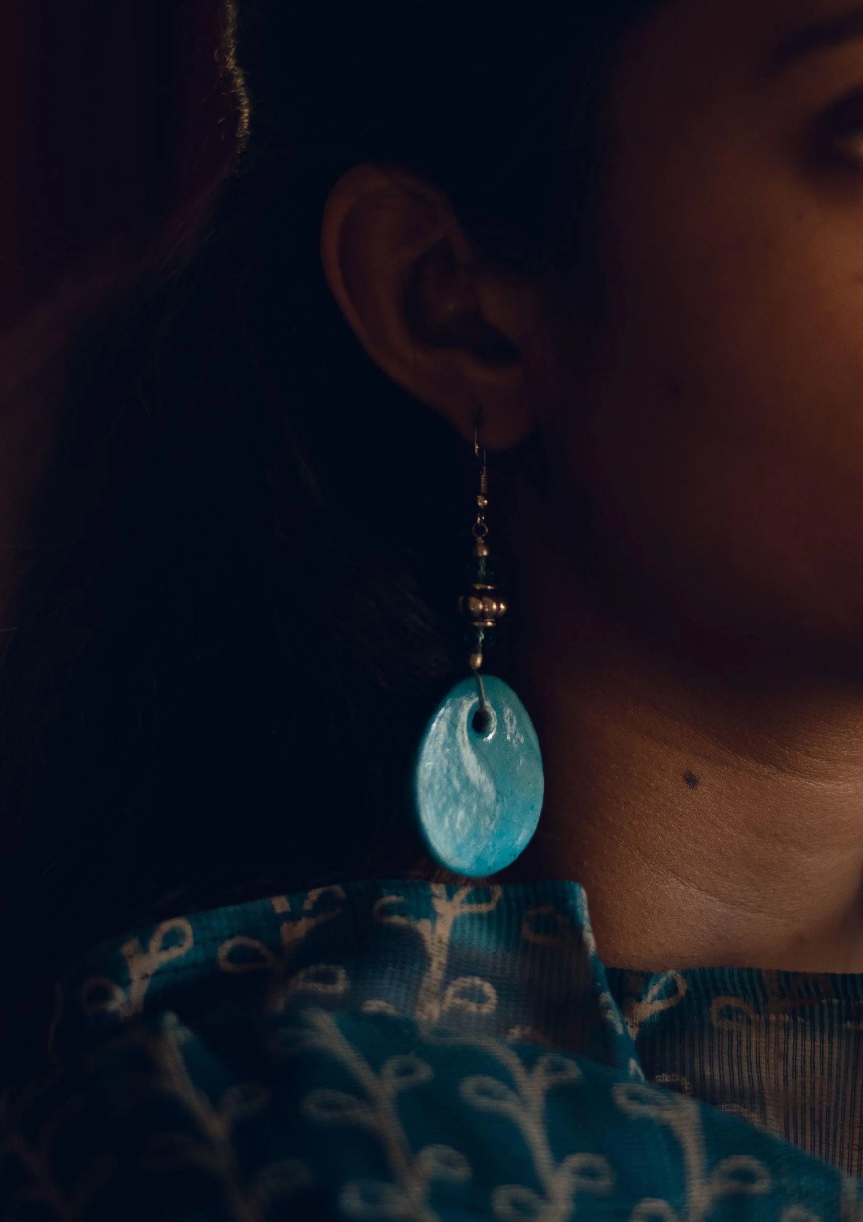 Kaisori blue pottery jewellery - Light blue - Image 3