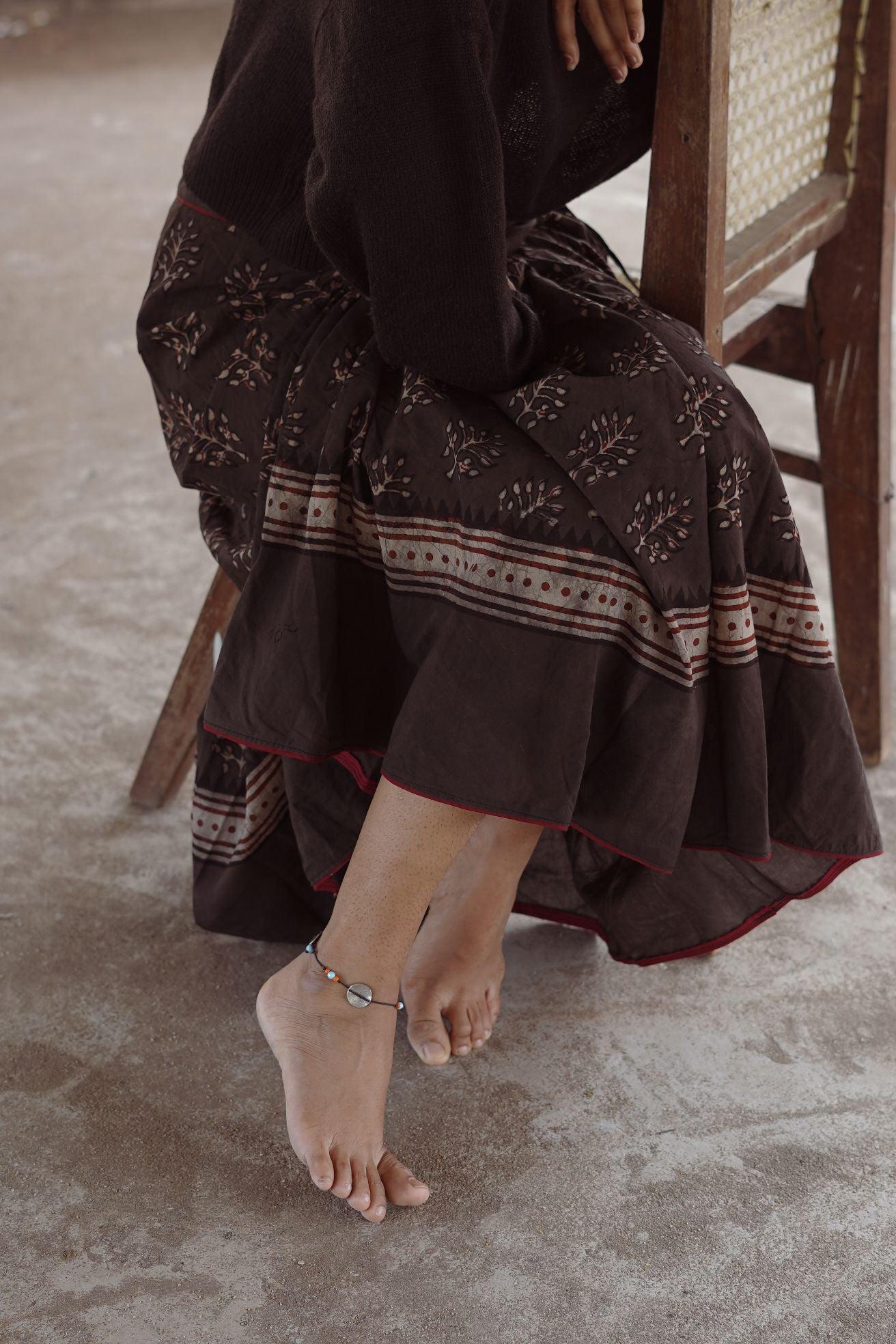 Dabu printed kashish black print skirt -Noor - Saira - Image 7
