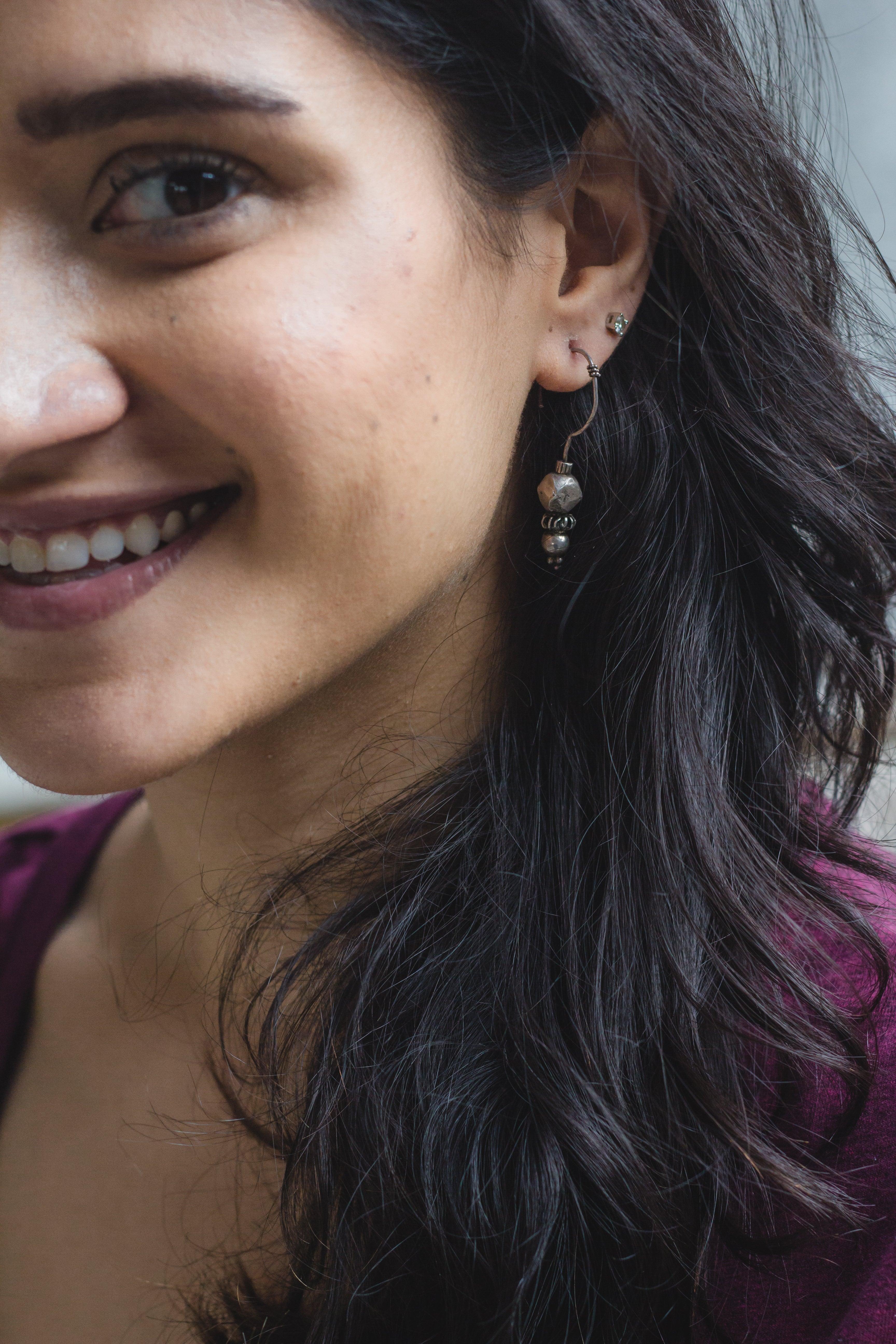 Kaisori Silverlights - Twisted drop ball earrings - Image 2