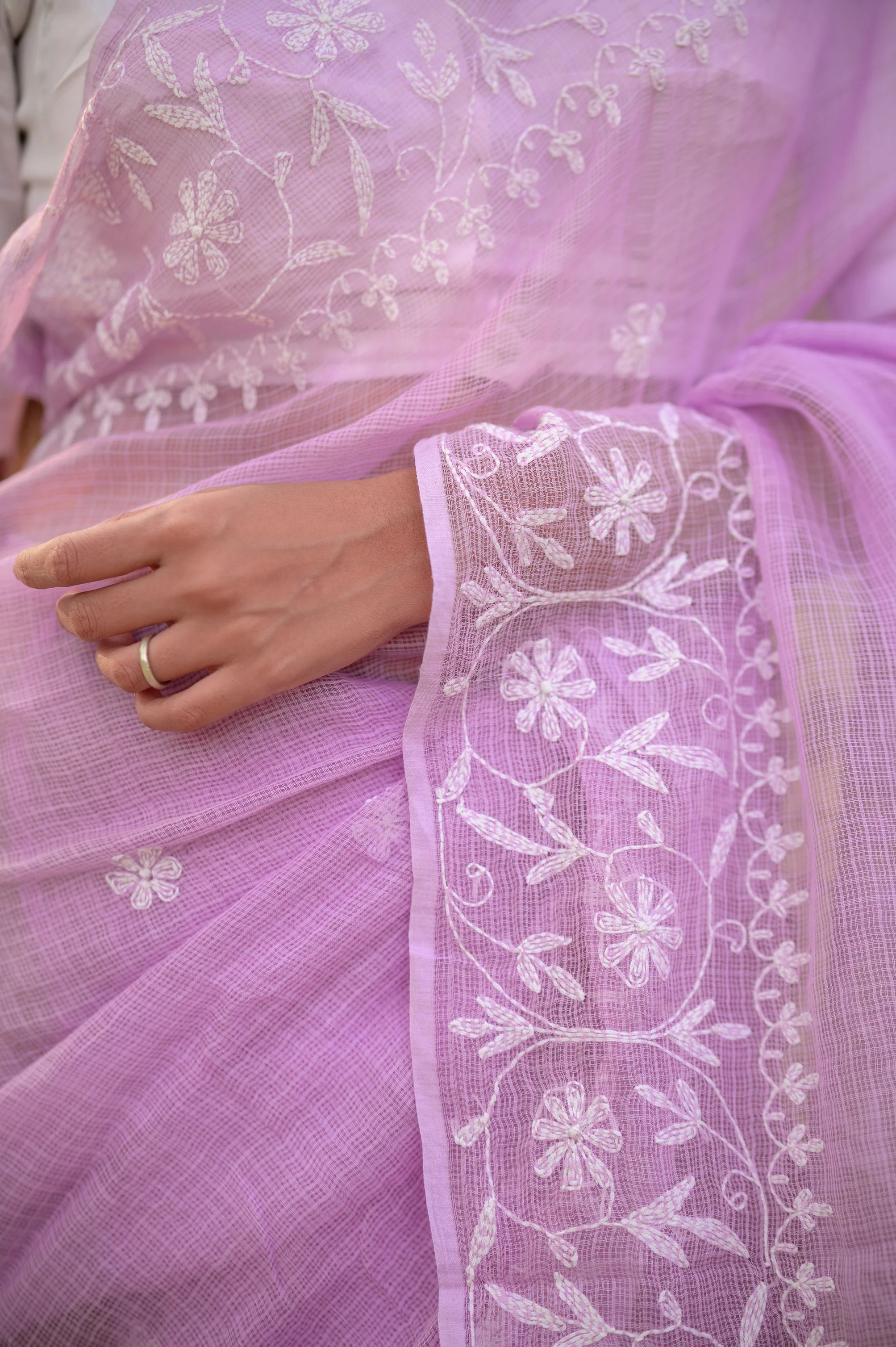 Kota Chikankari sarees - Meher - Aarzoo - Image 7