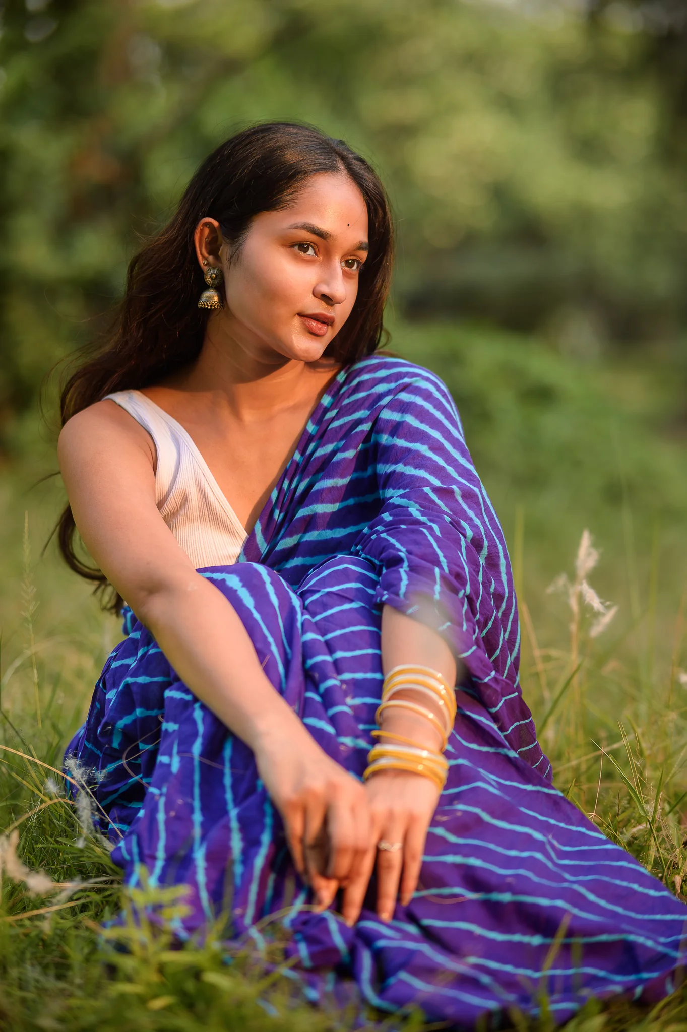 Leheriya cotton sarees - Aira - Rangela - Image 3