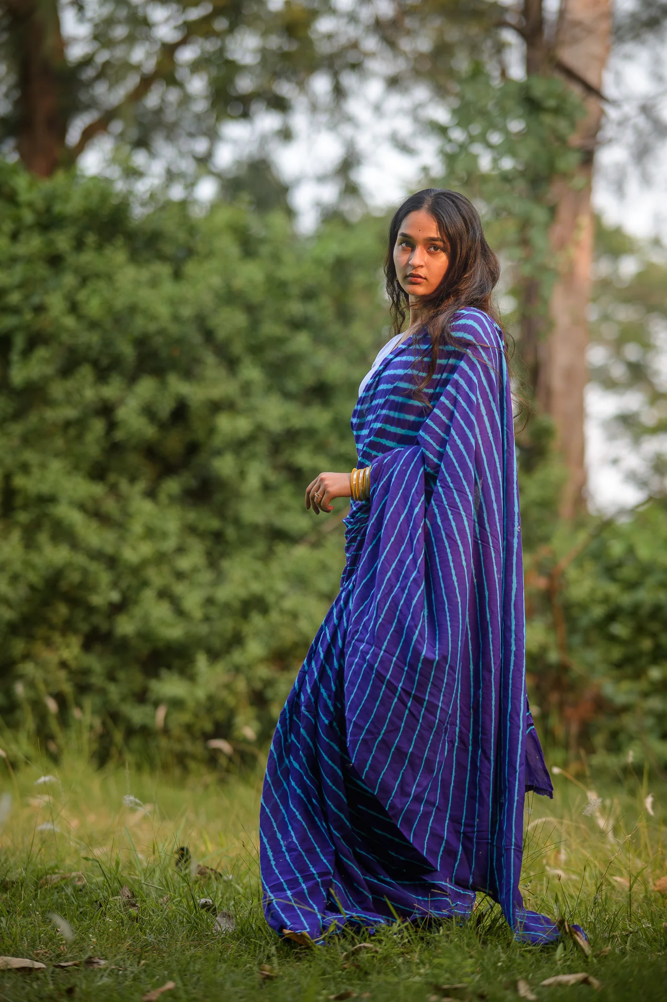 Leheriya cotton sarees - Aira - Rangela - Image 5