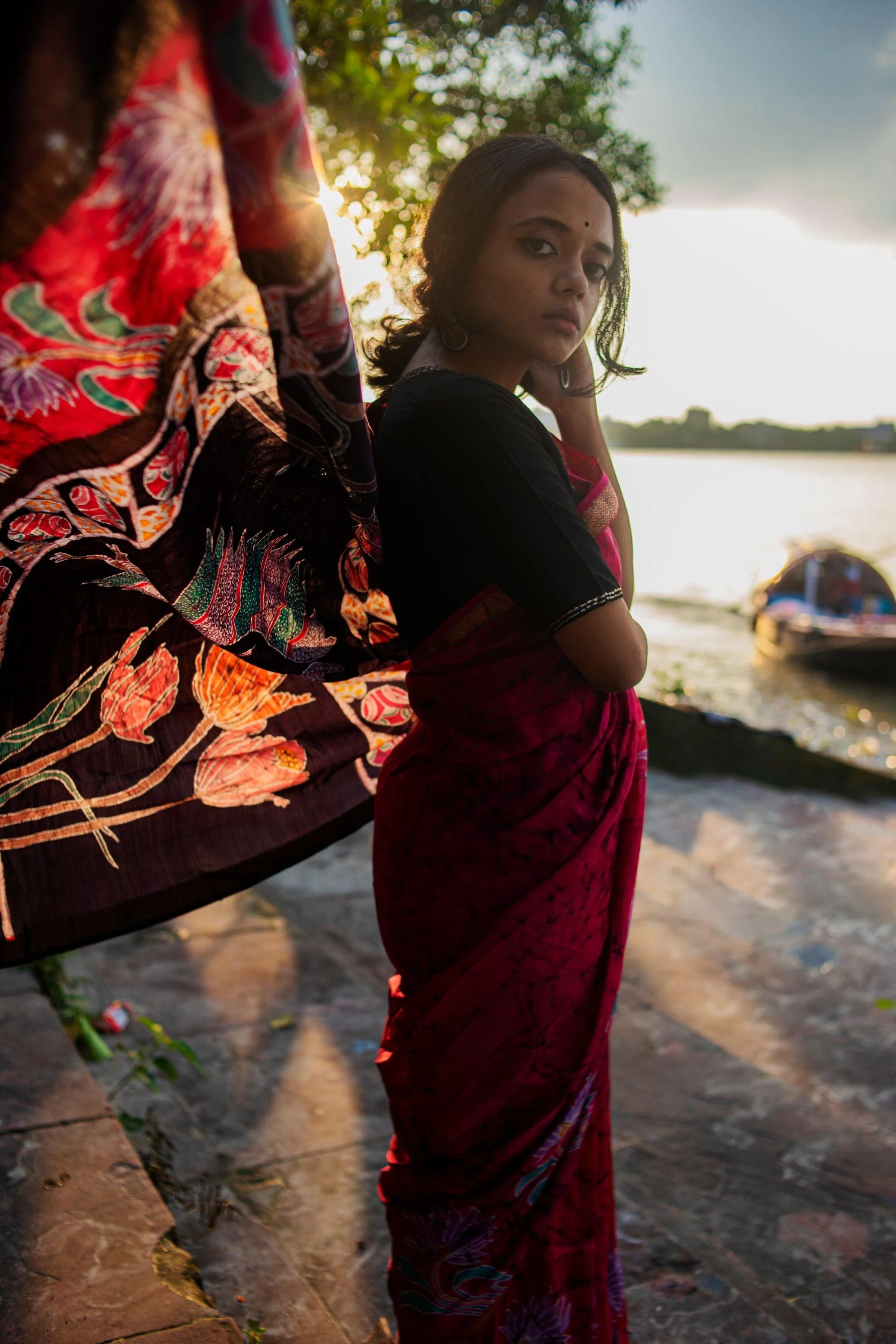 Batik Chanderi saree - Narmada- Mayura - Image 6