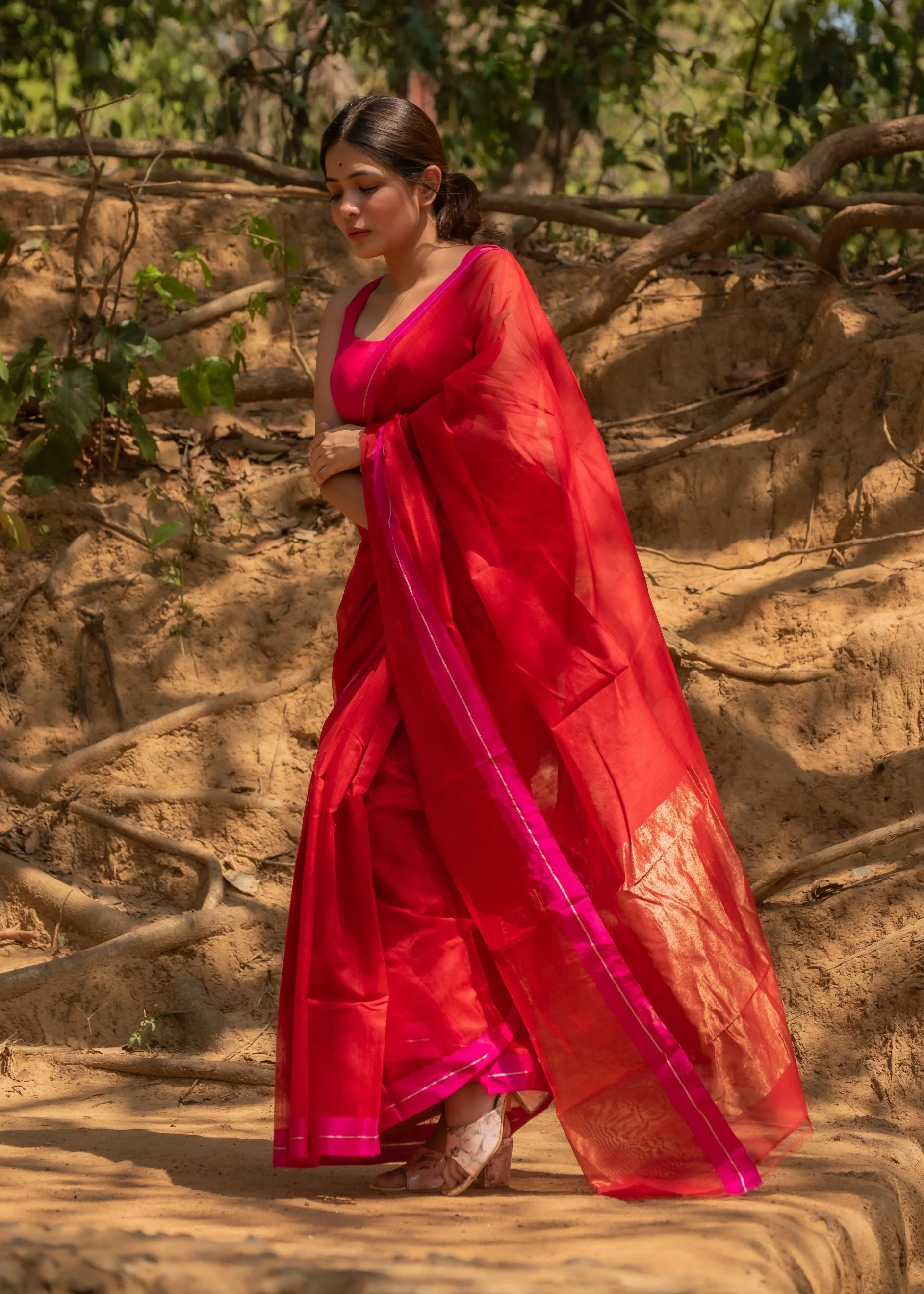 Utsav silk cotton saree -  Abeer - Image 7